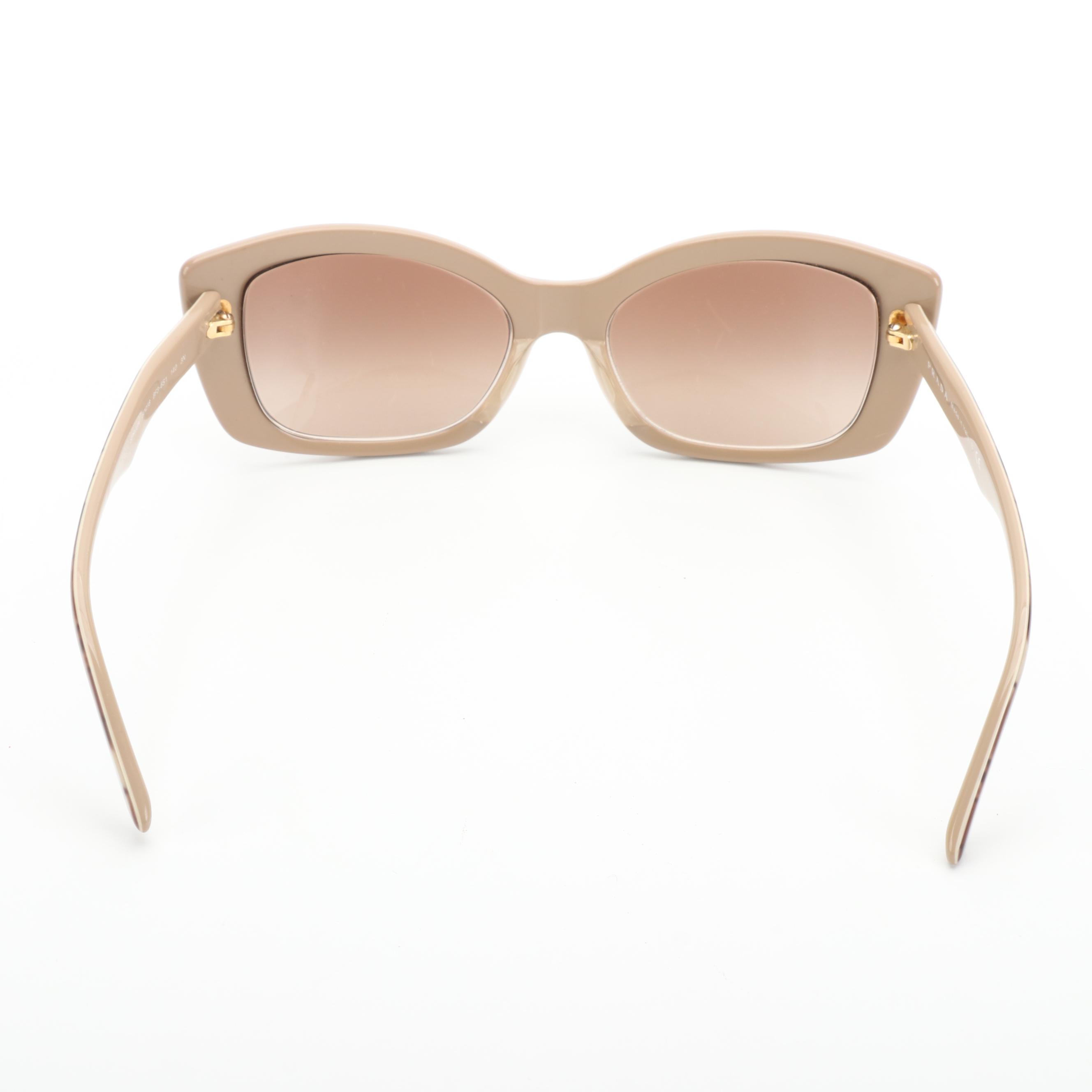 Prada SPR03N Modified Cat Eye Sunglasses with Brown Lens and Includes Case