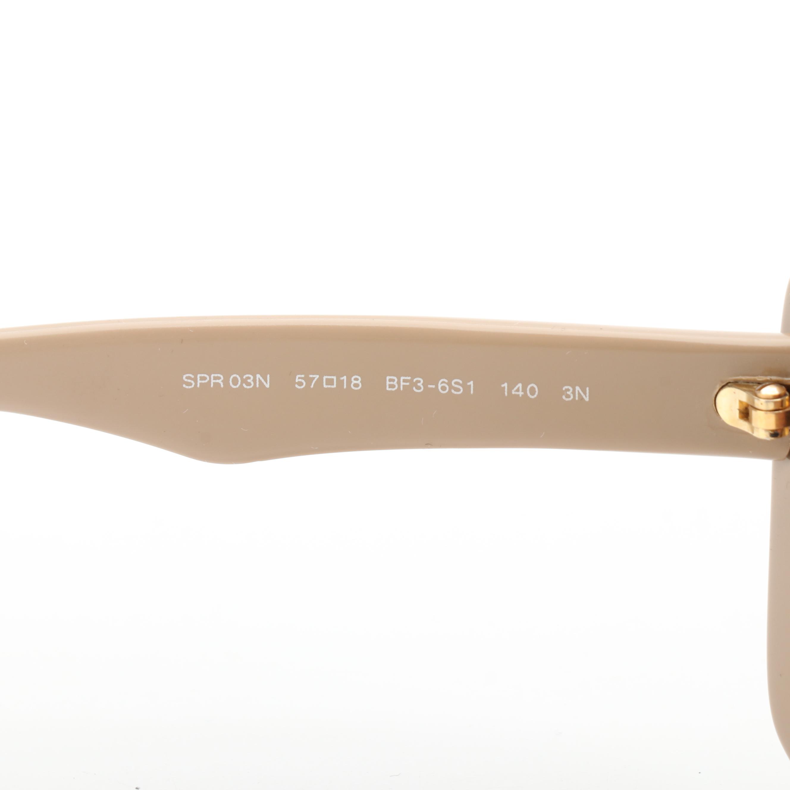 Prada SPR03N Modified Cat Eye Sunglasses with Brown Lens and Includes Case