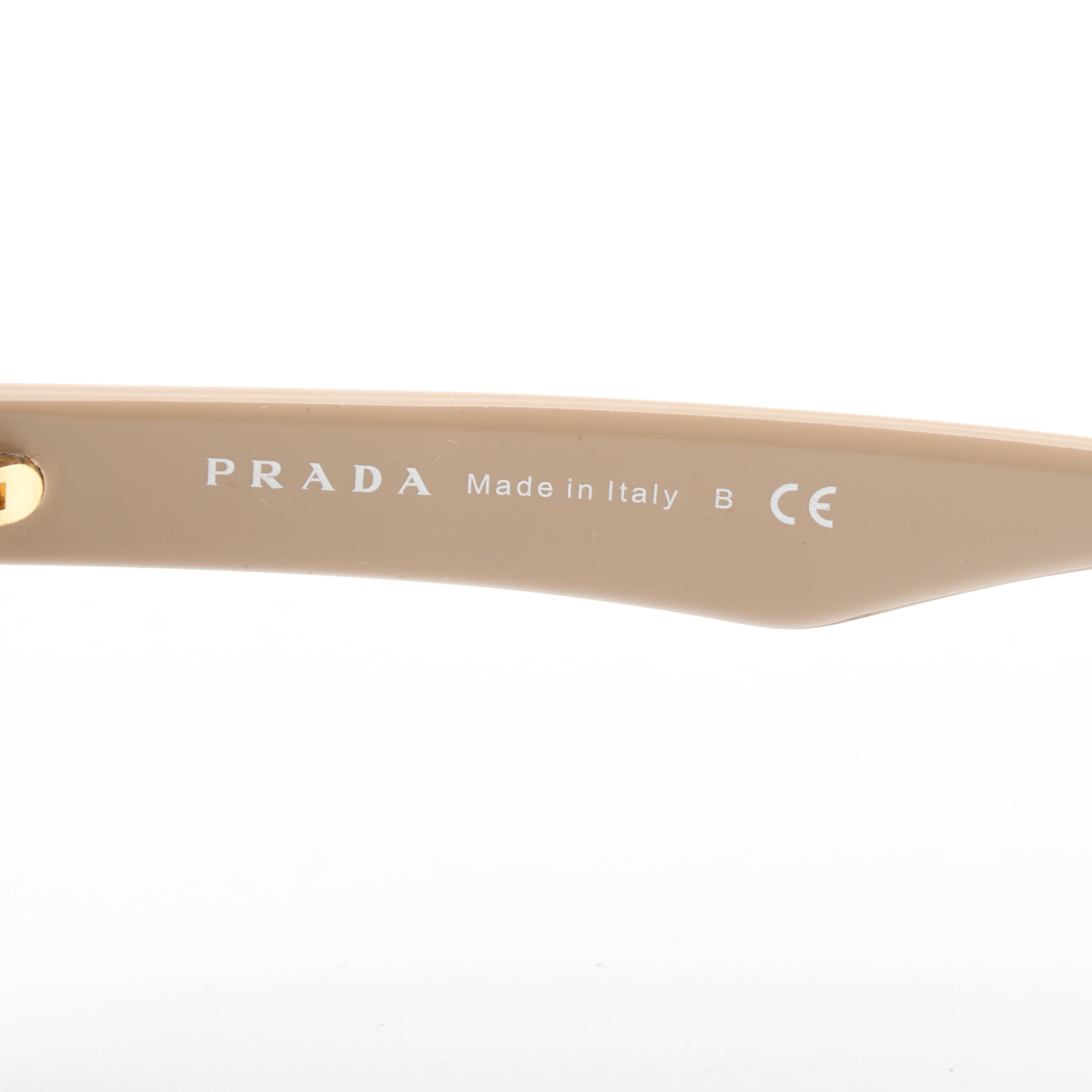 Prada SPR03N Modified Cat Eye Sunglasses with Brown Lens and Includes Case