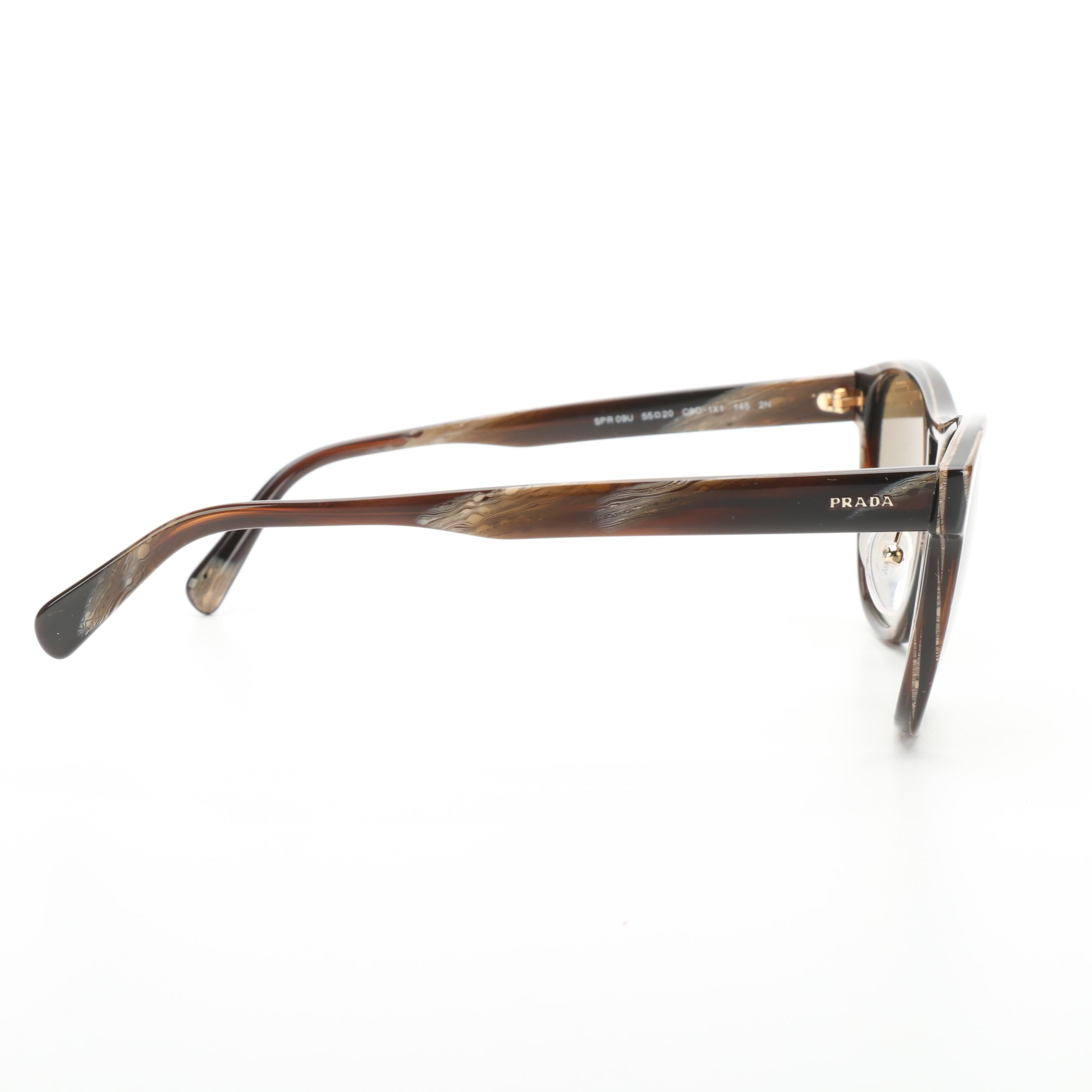 Prada SPR09U Sunglasses with Gradient Lenses and Includes Case