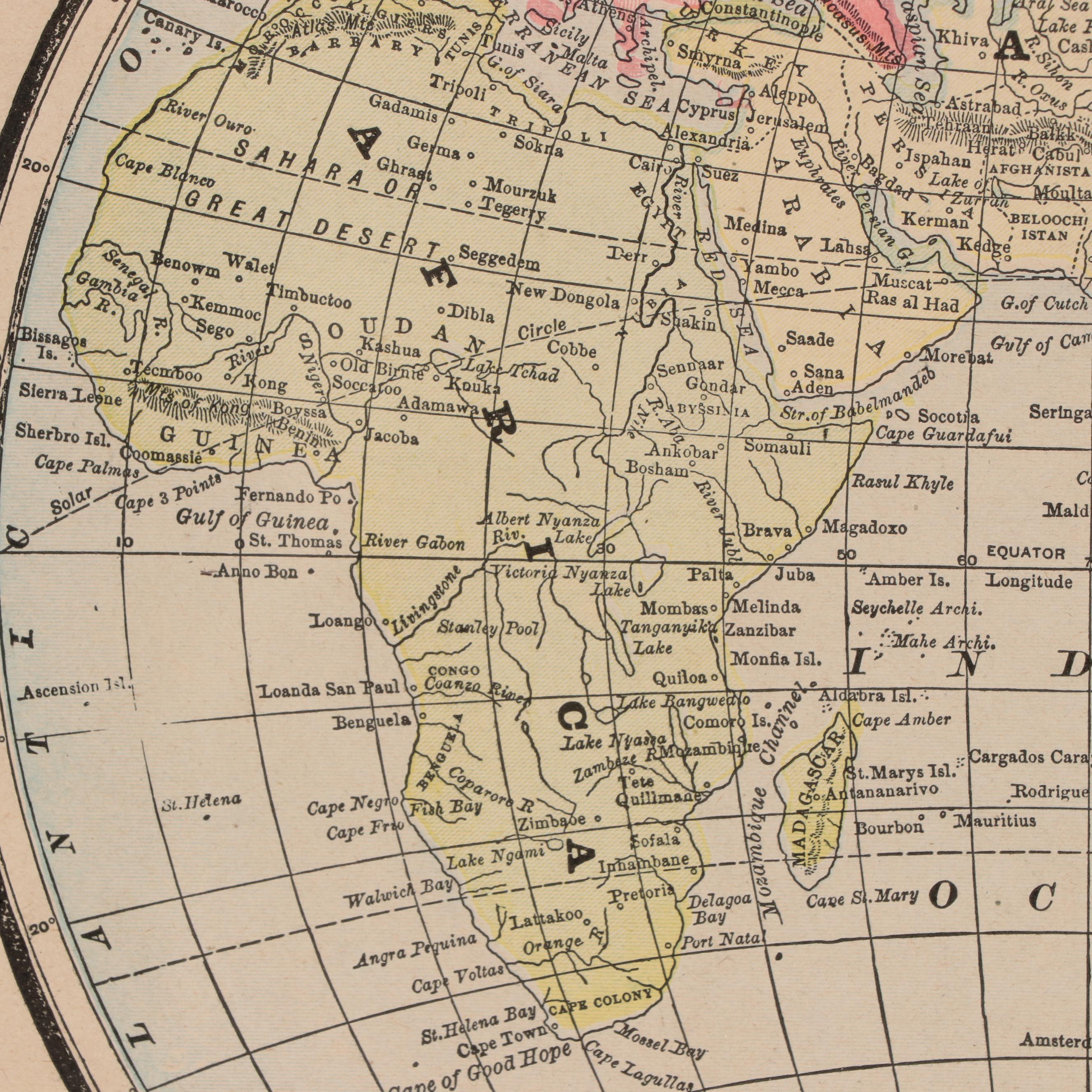 Mast, Crowell & Kirkpatrick Map "Eastern Hemisphere," Circa 1890