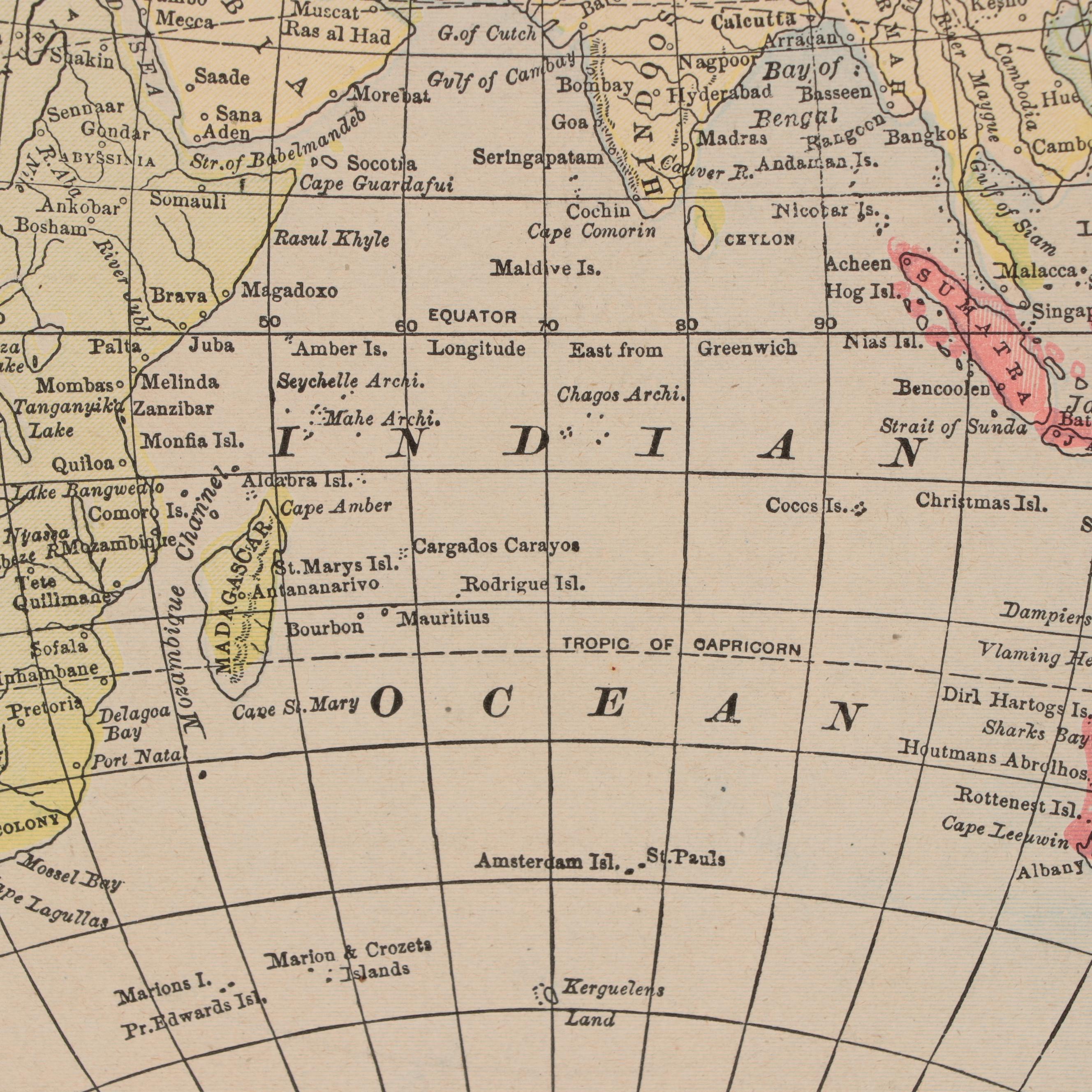 Mast, Crowell & Kirkpatrick Map "Eastern Hemisphere," Circa 1890