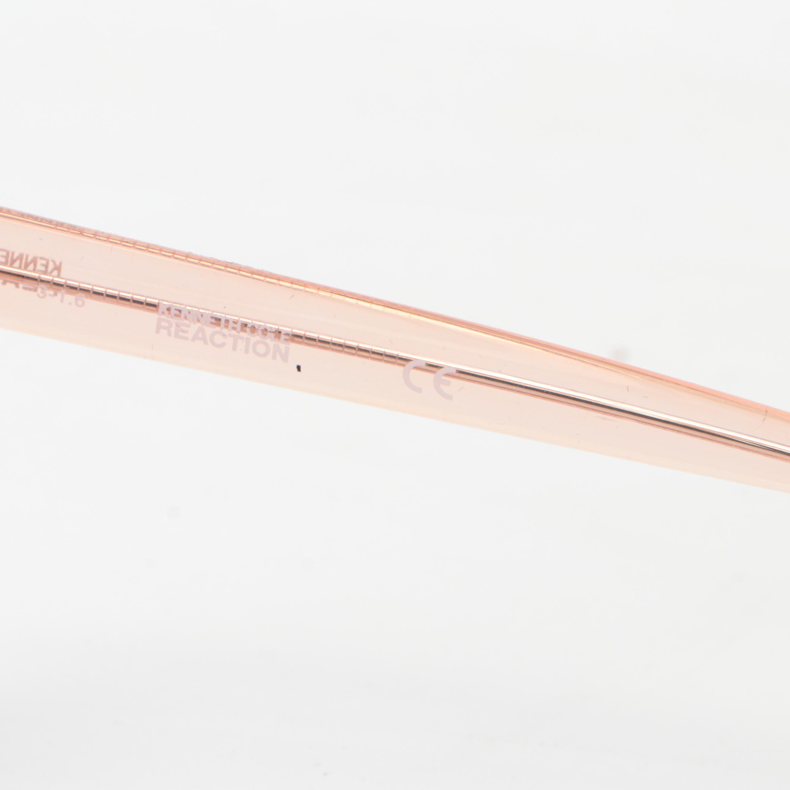 Kenneth Cole REACTION Sunglasses Light Pink Frame Grey Lenses and Cases