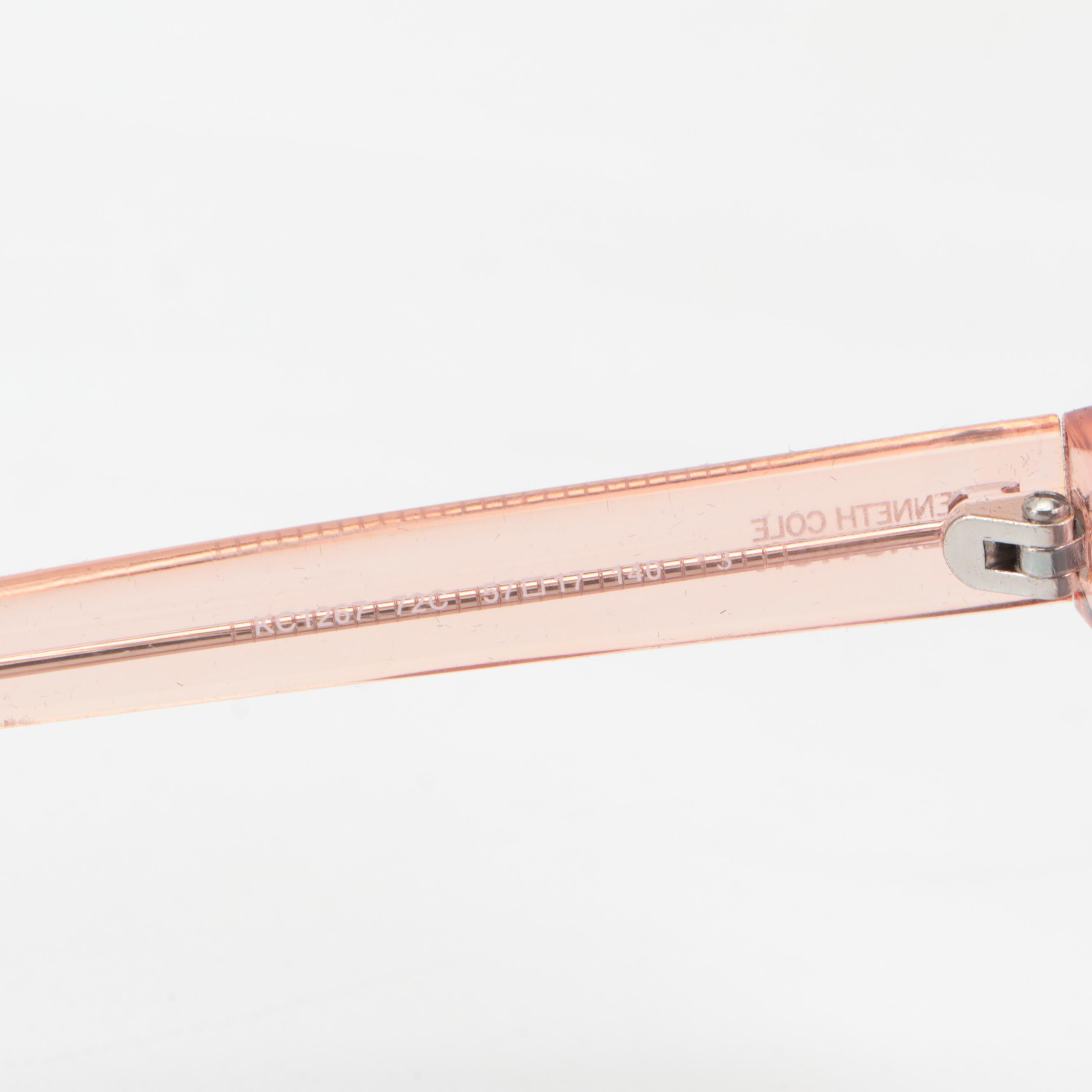 Kenneth Cole REACTION Sunglasses Light Pink Frame Grey Lenses and Cases