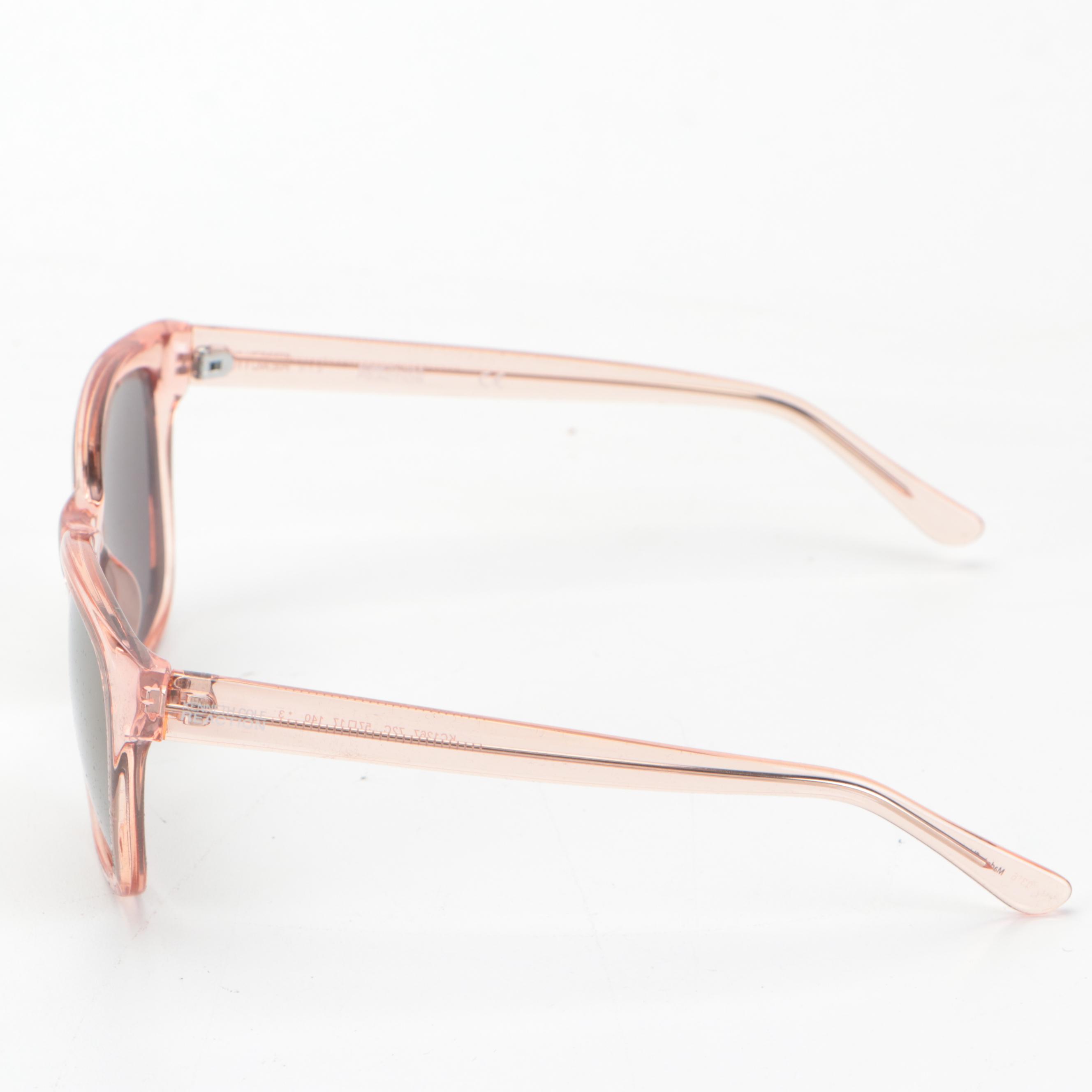 Kenneth Cole REACTION Sunglasses Light Pink Frame Grey Lenses and Cases
