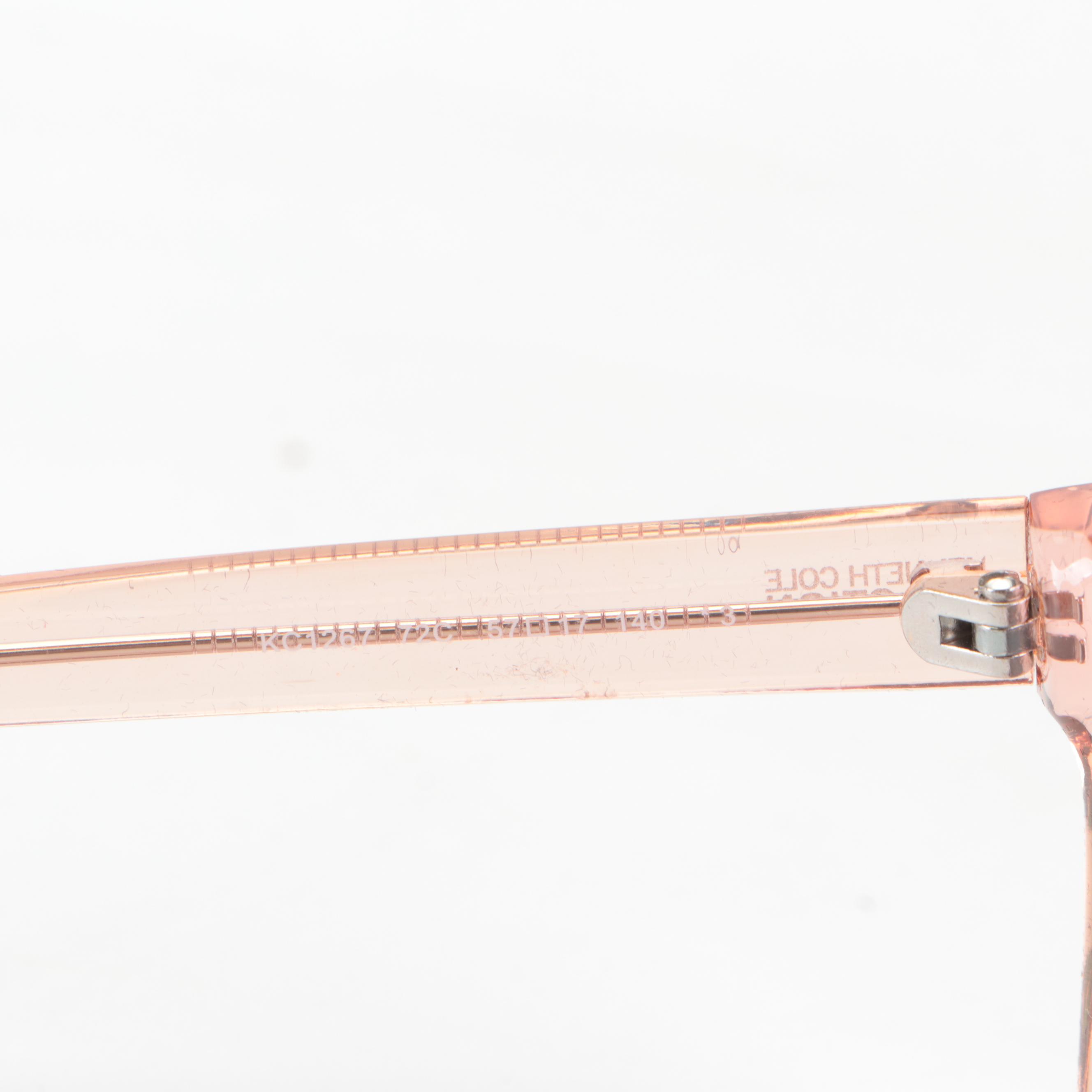 Kenneth Cole REACTION Sunglasses Light Pink Frame Grey Lenses and Cases