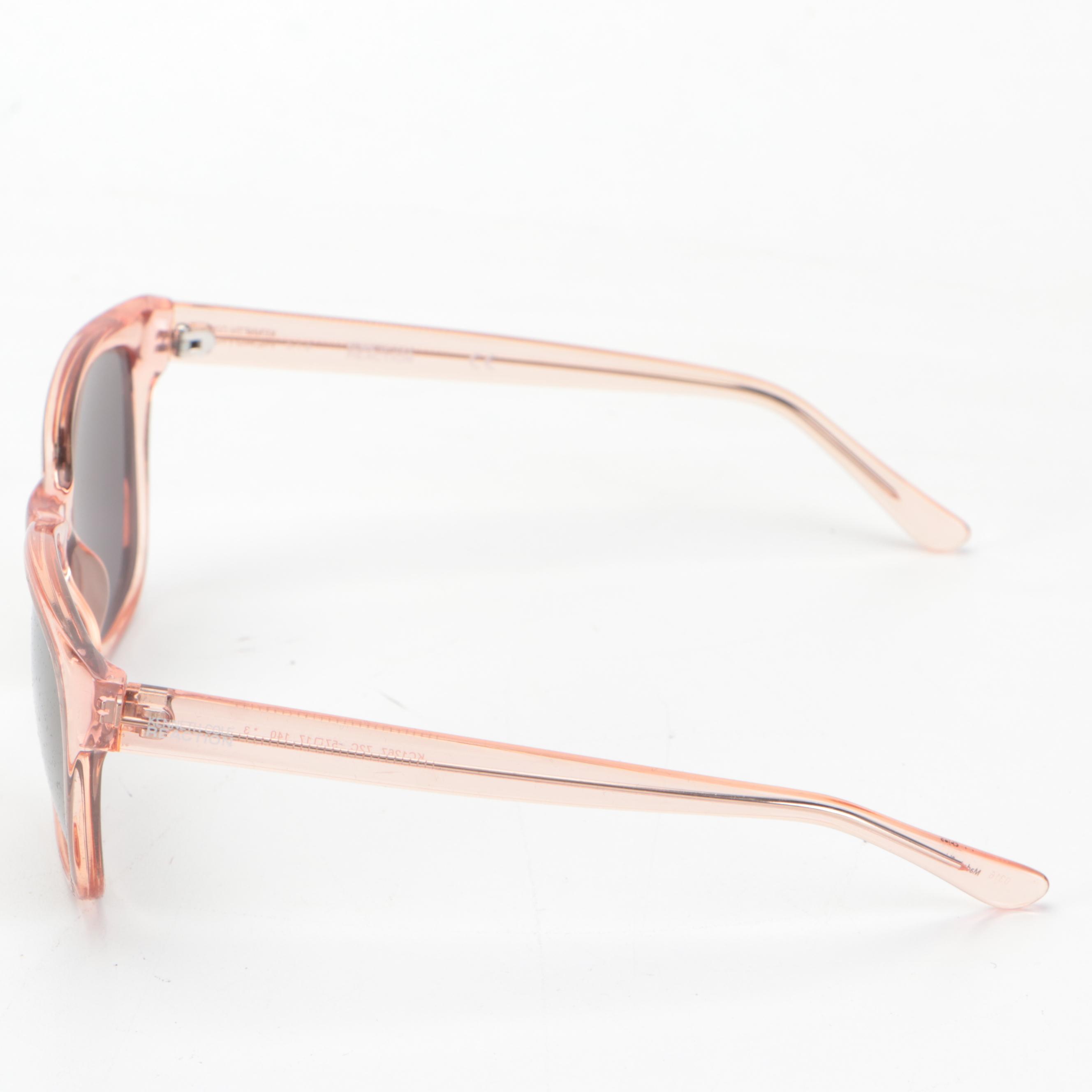Kenneth Cole REACTION Sunglasses Light Pink Frame Grey Lenses and Cases