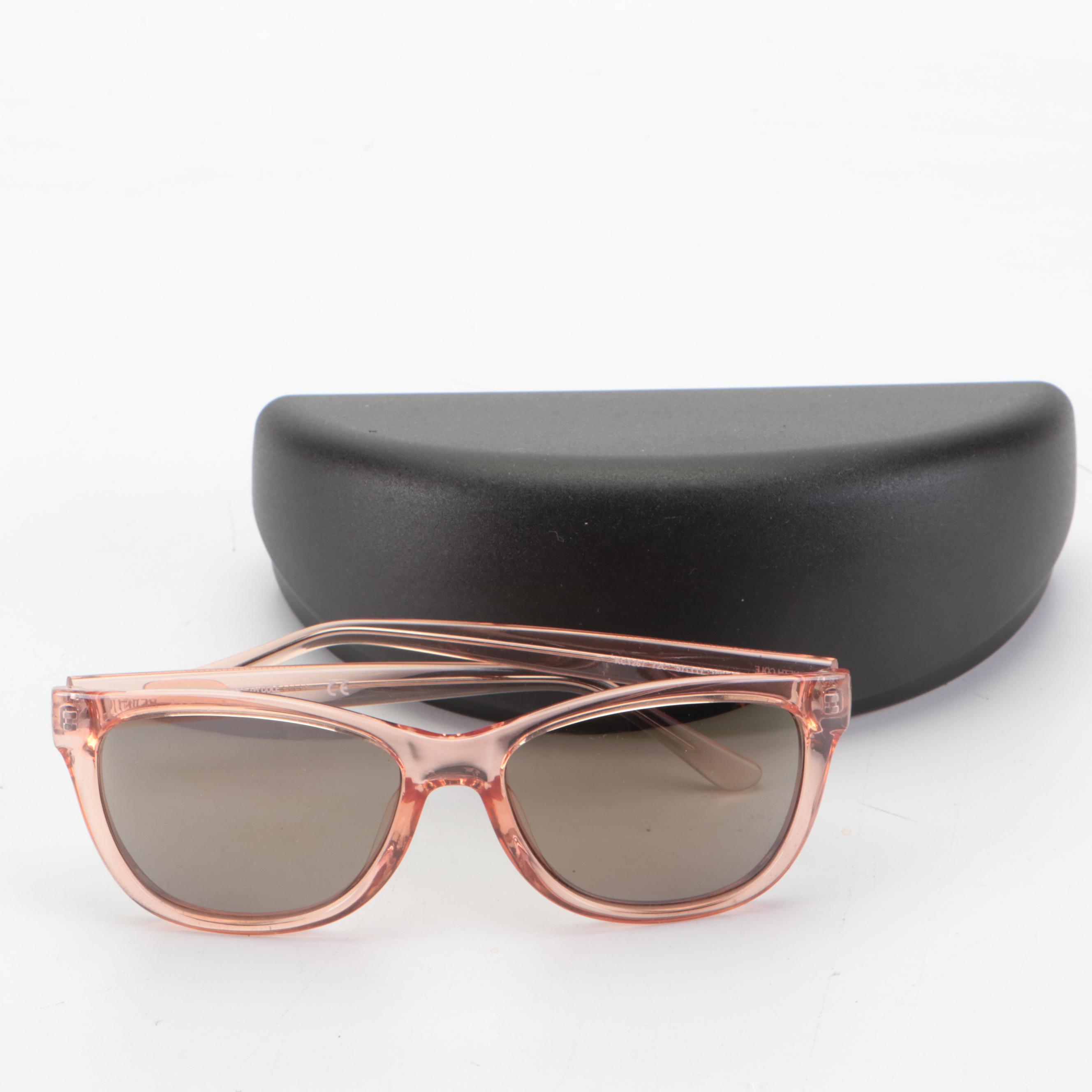 Kenneth Cole REACTION Sunglasses Light Pink Frame Grey Lenses and Cases