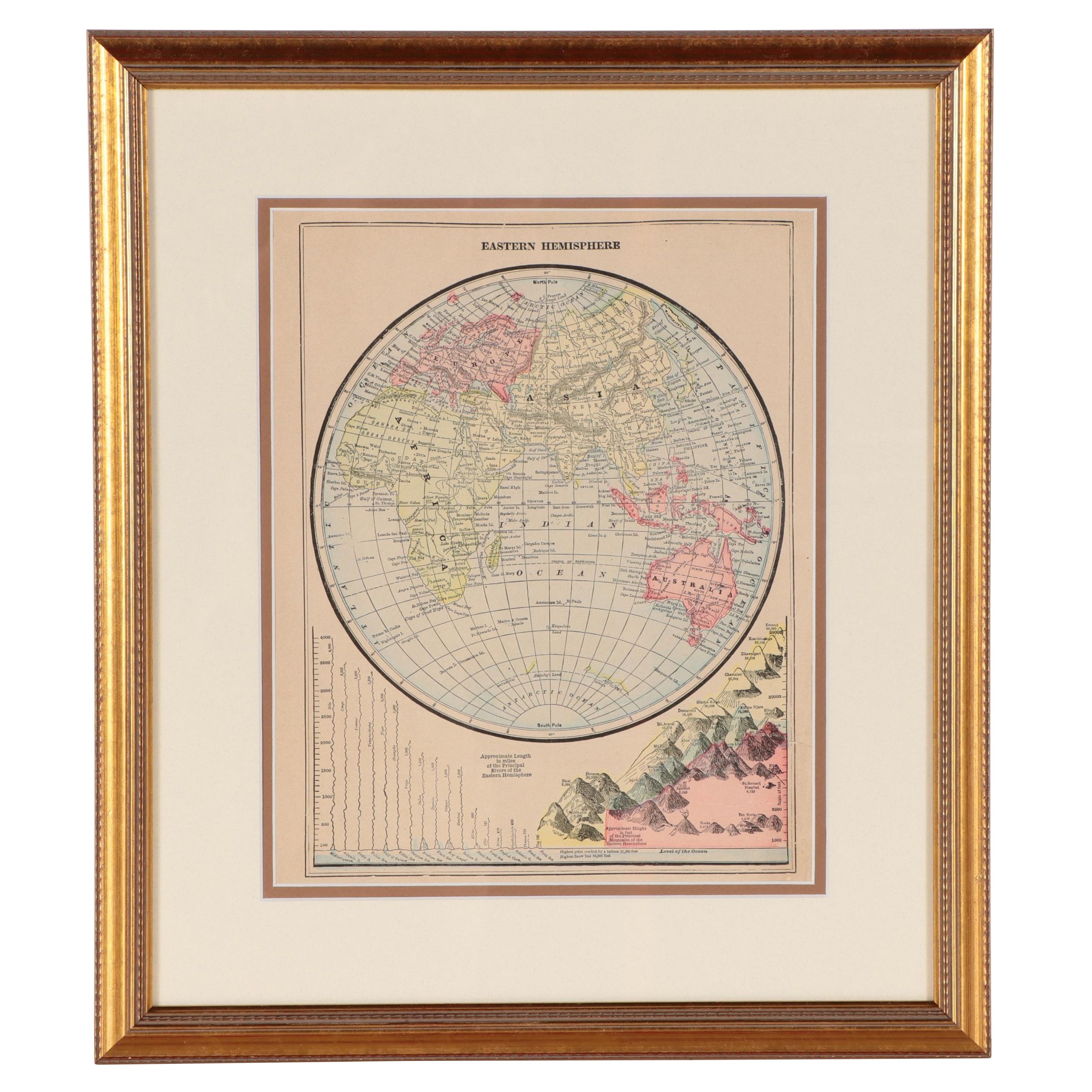 Mast, Crowell & Kirkpatrick Map "Eastern Hemisphere," Circa 1890