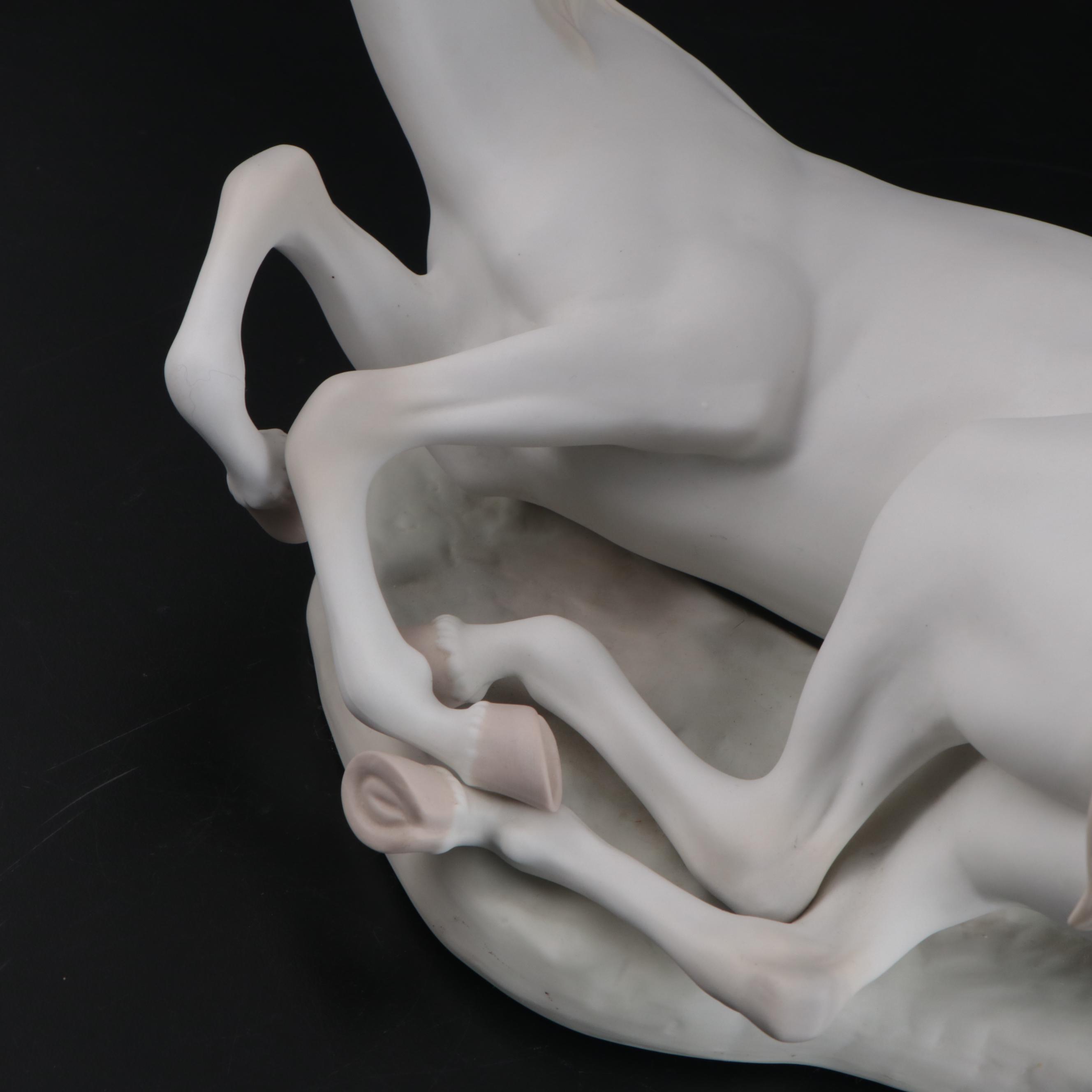 Lladró "Group of Horses" Matte Porcelain Figurine Designed by Fulgencio García