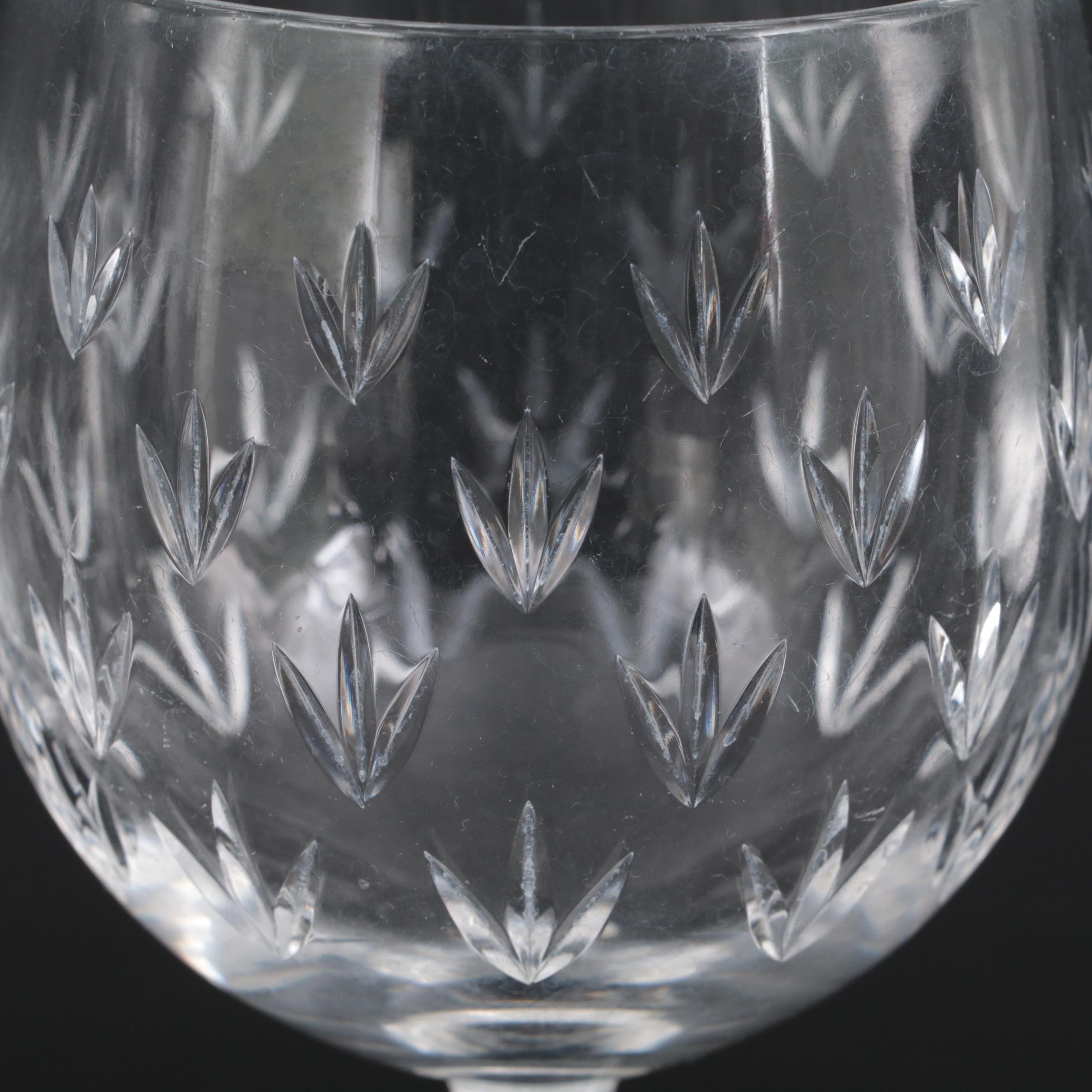 Tiffany & Co. Japanese Crystal Floret Motif Wine Glasses
