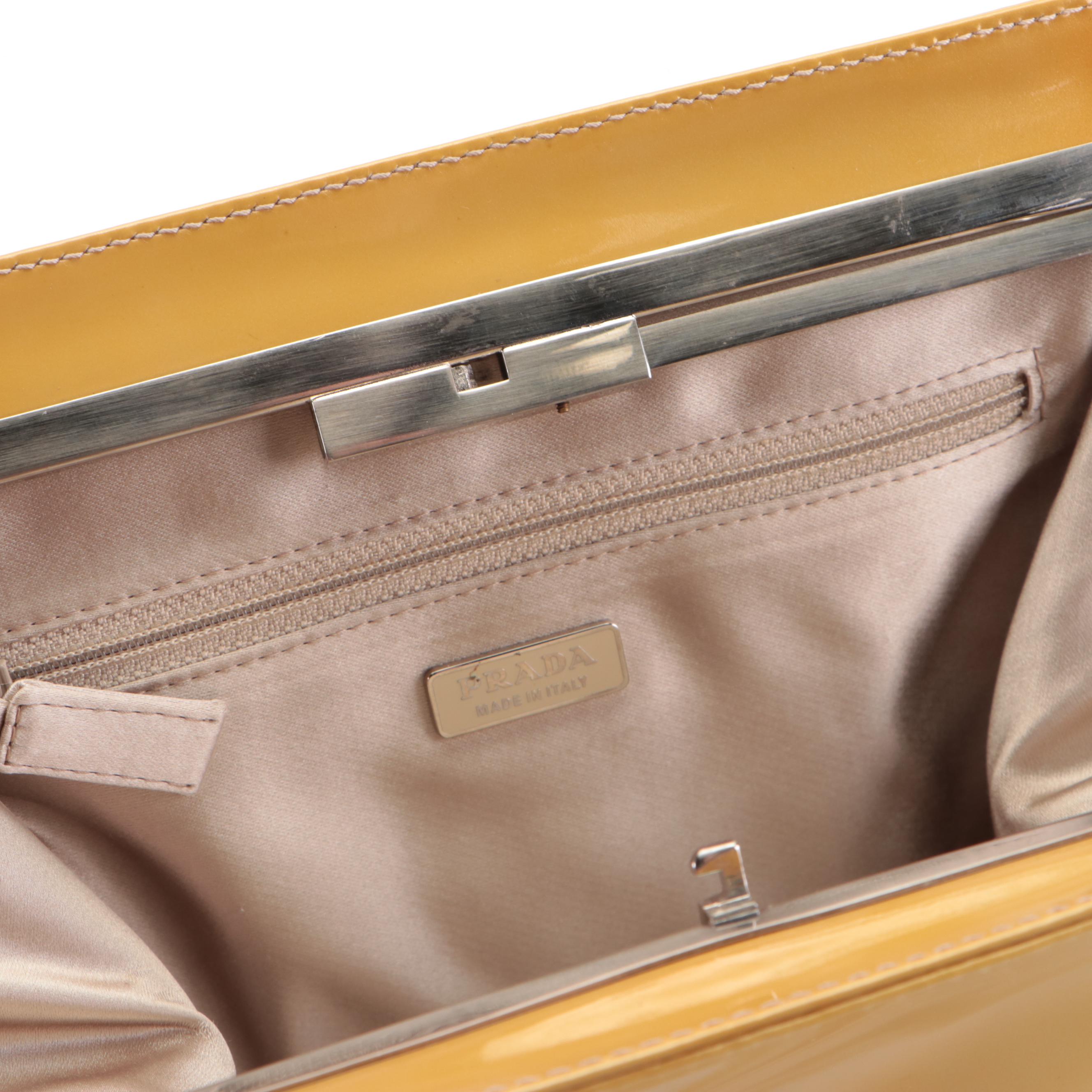 Prada Small Hard Frame Handbag in Patent Leather