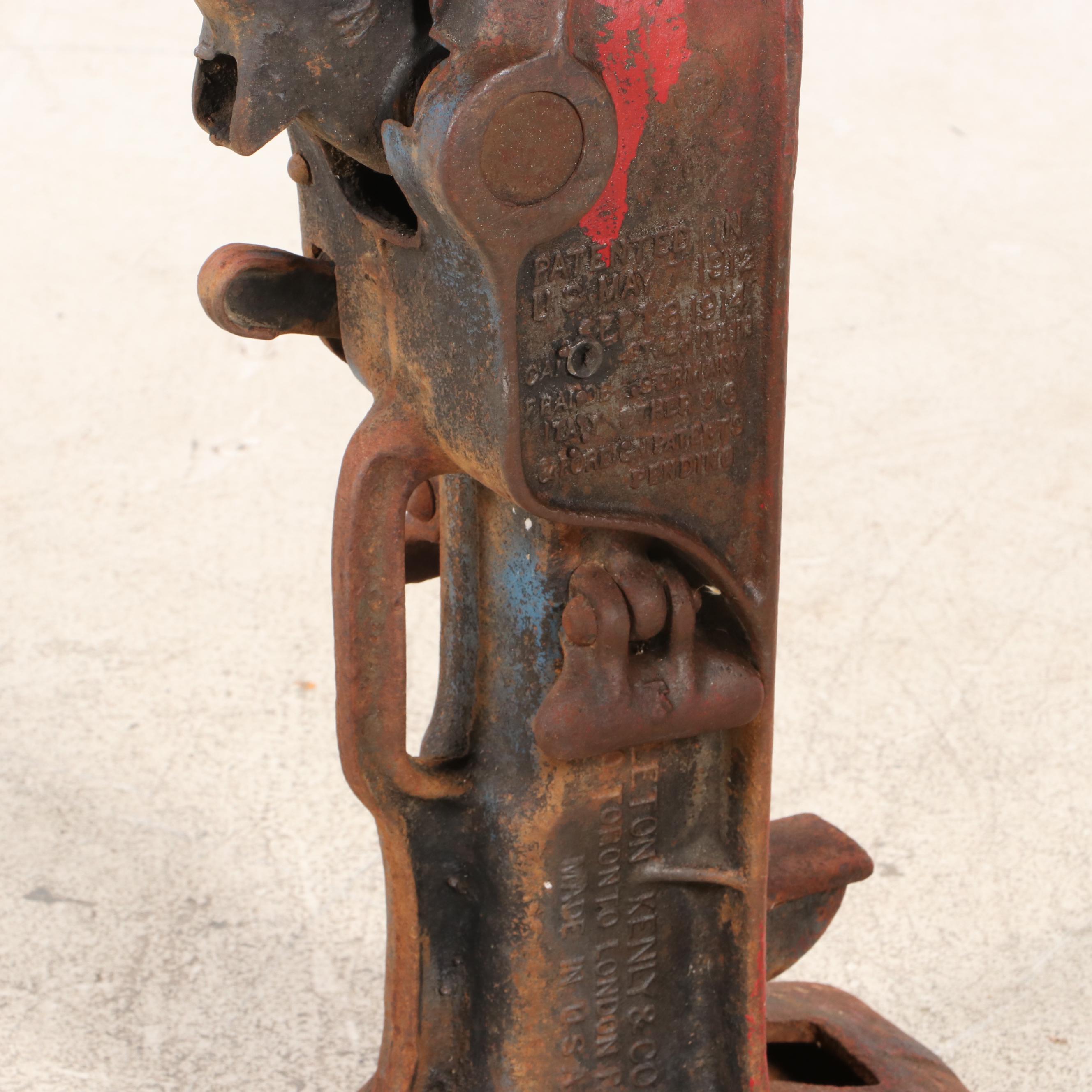 Templeton, Kenly, & Co. Simplex 15 Ton Railroad Ratchet Jack, Early 20th Century