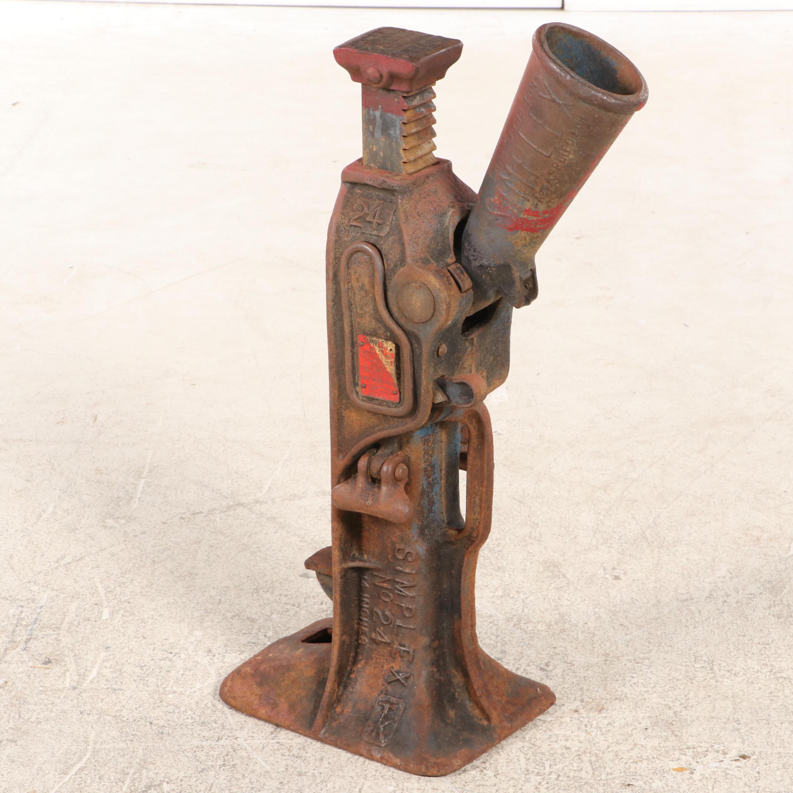 Templeton, Kenly, & Co. Simplex 15 Ton Railroad Ratchet Jack, Early 20th Century