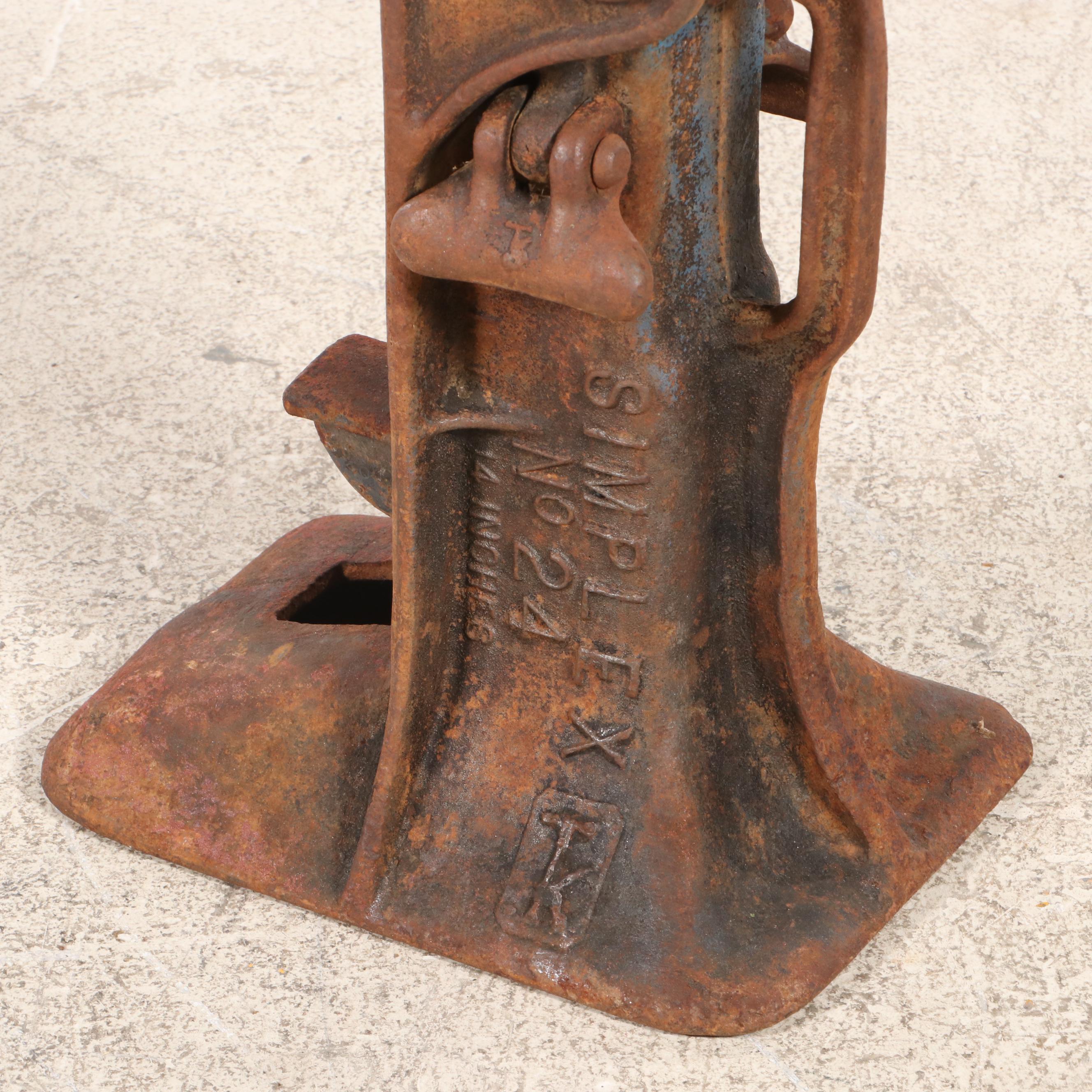 Templeton, Kenly, & Co. Simplex 15 Ton Railroad Ratchet Jack, Early 20th Century