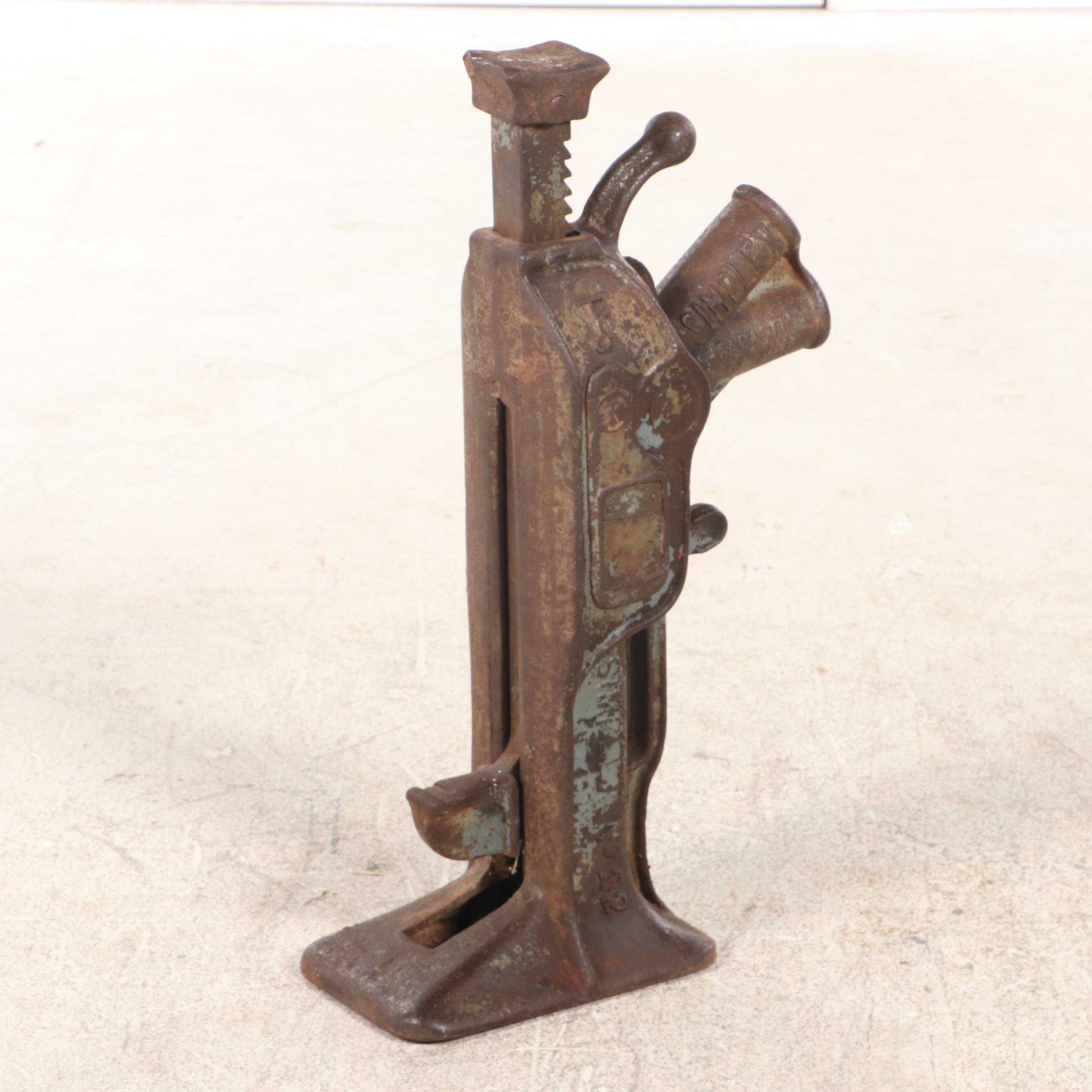 Templeton, Kenly, & Co. Simplex Railroad Ratchet Jack, Early 20th Century