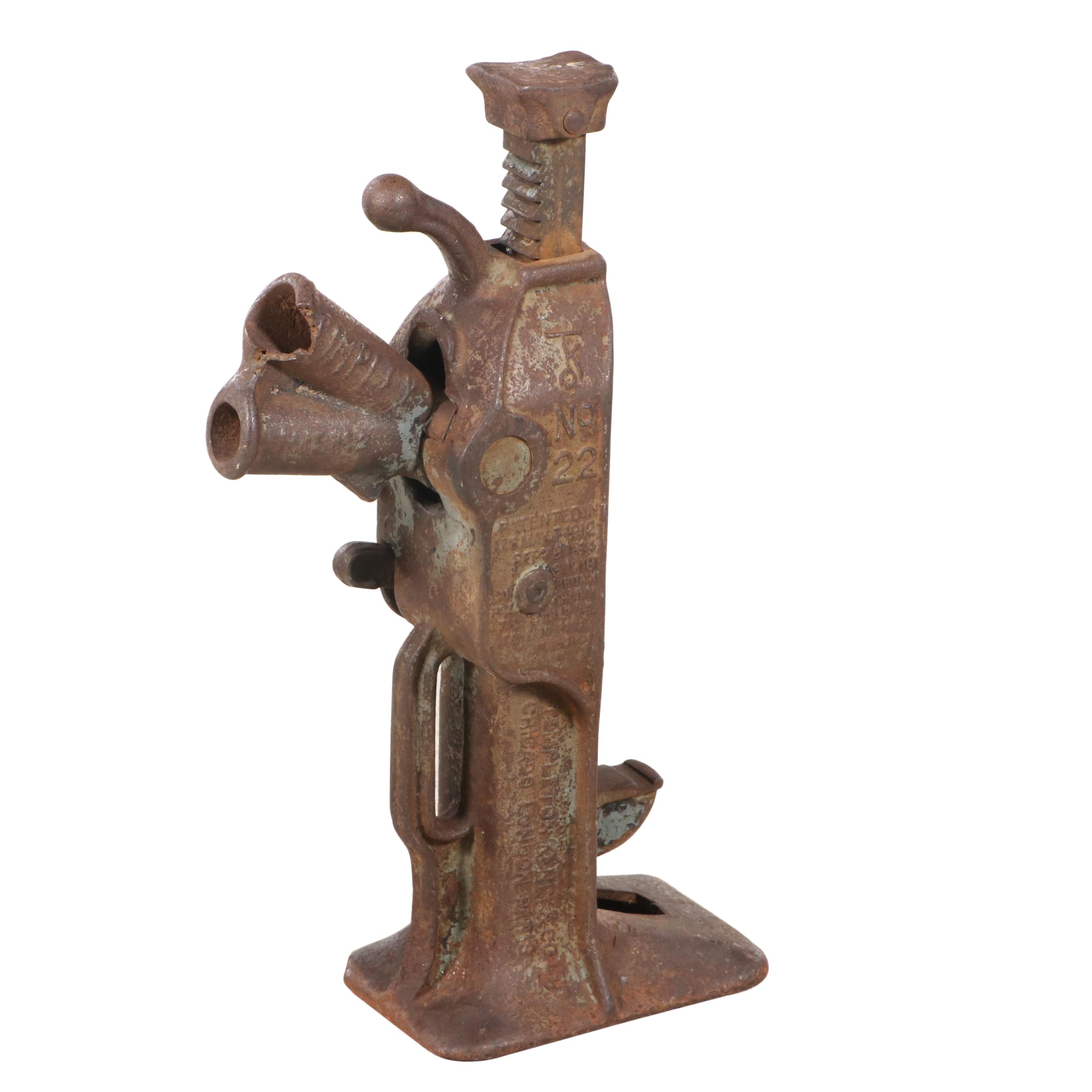 Templeton, Kenly, & Co. Simplex Railroad Ratchet Jack, Early 20th Century