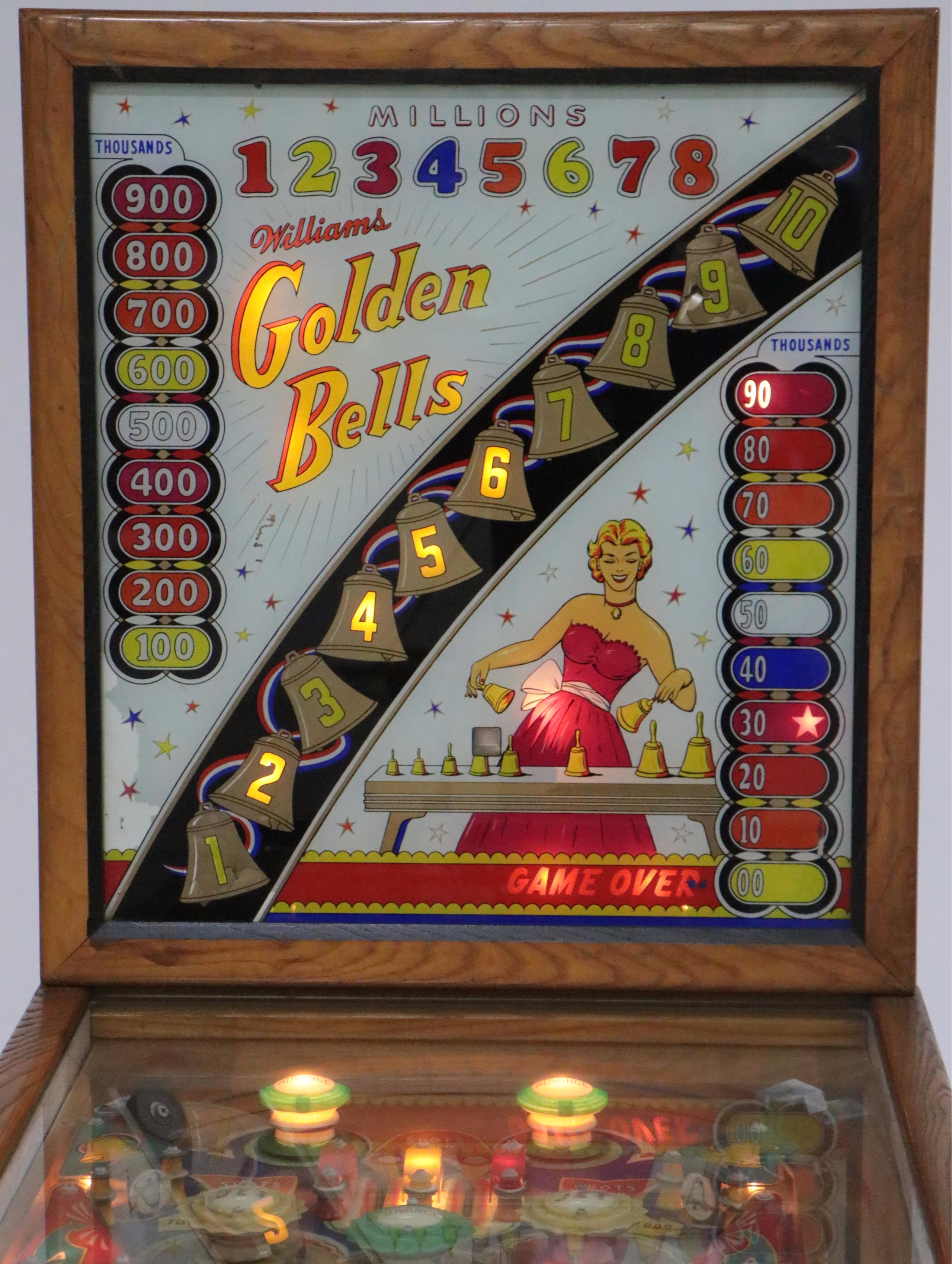 Williams Golden Bells Pinball Machine, Mid-20th Century