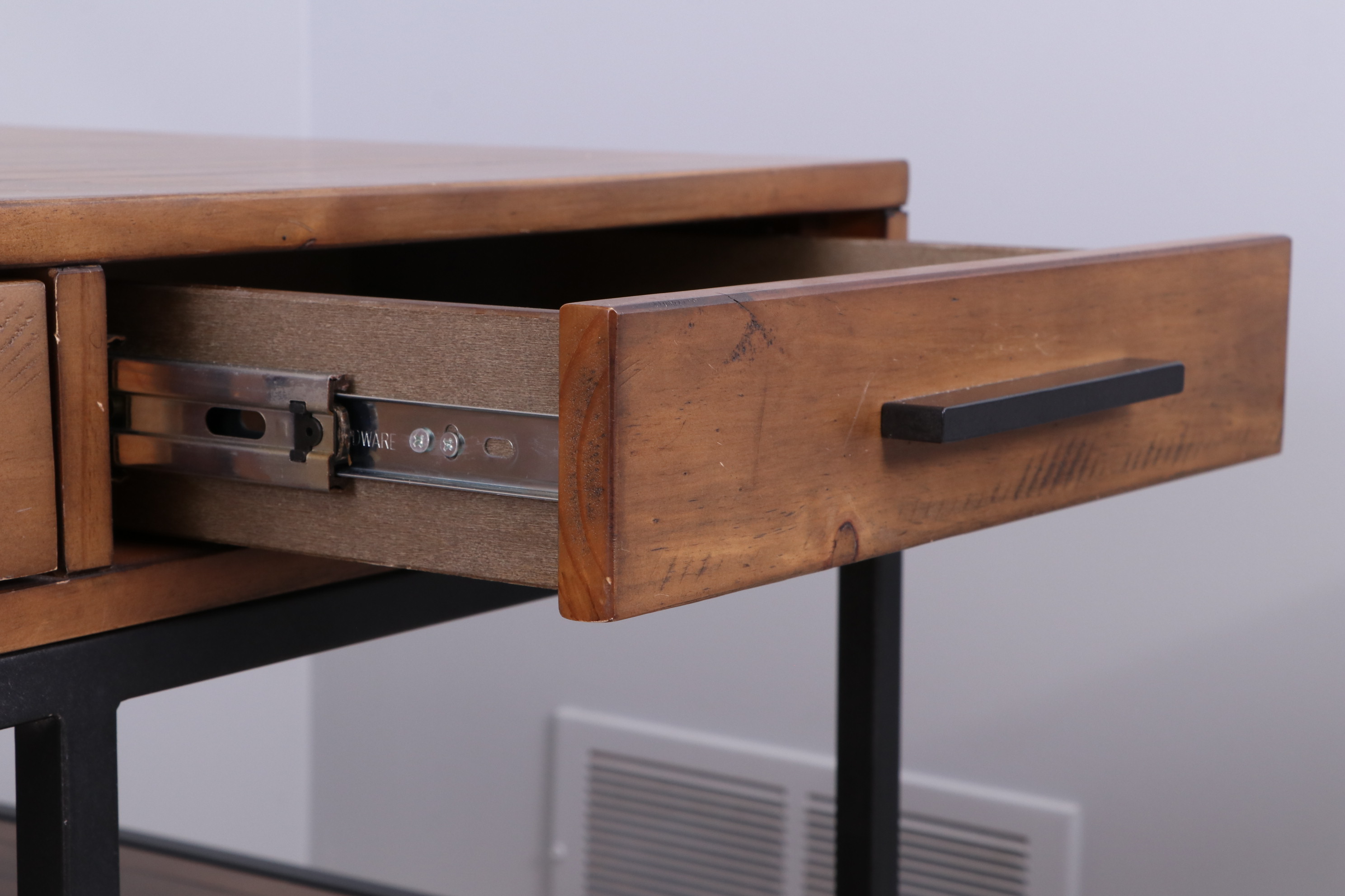 Macy's "Gatlin" Home Office Furniture Collection Pine and Metal Desk