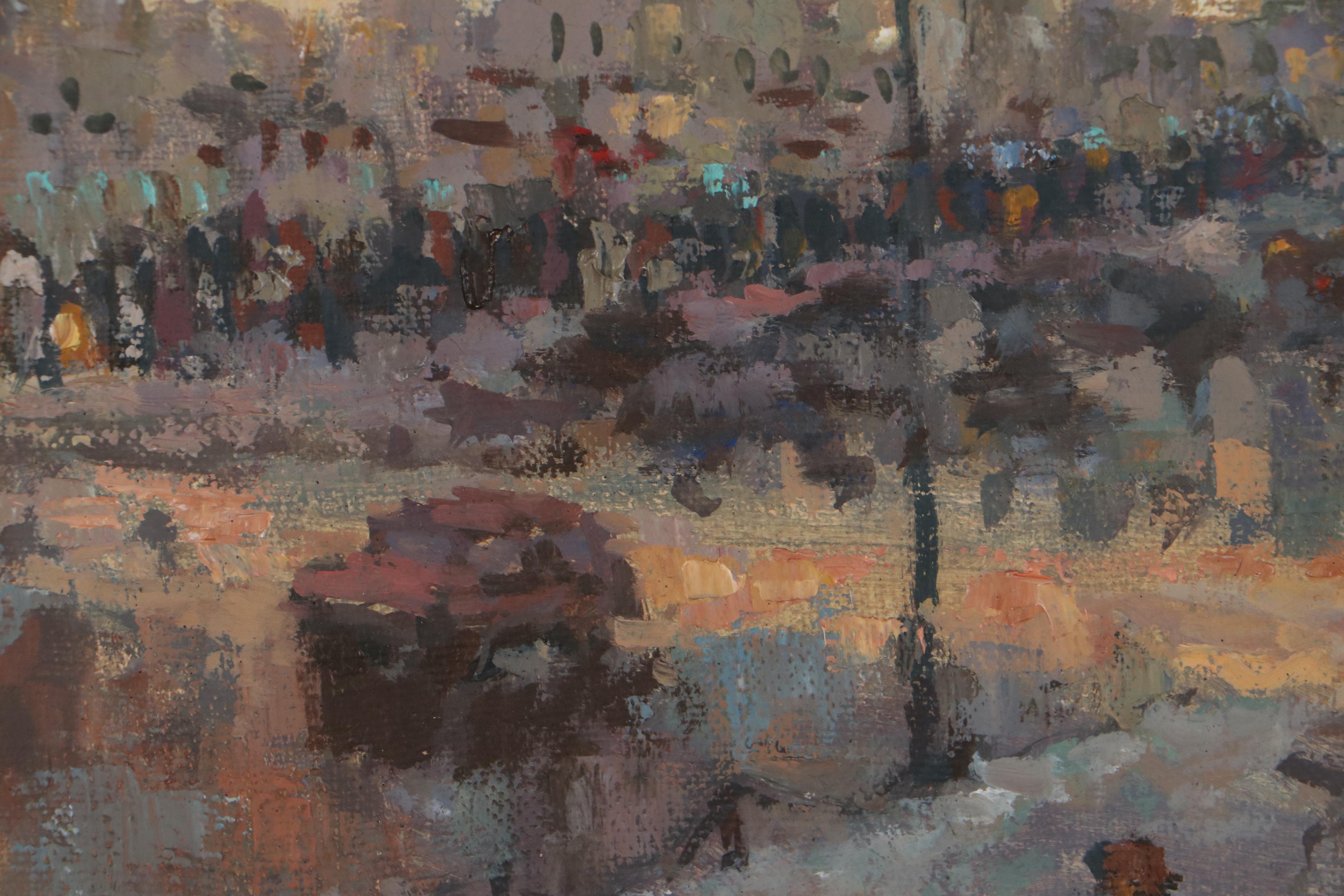 Ivan Komarovsky Oil Painting "Nevsky Prospect," 1994