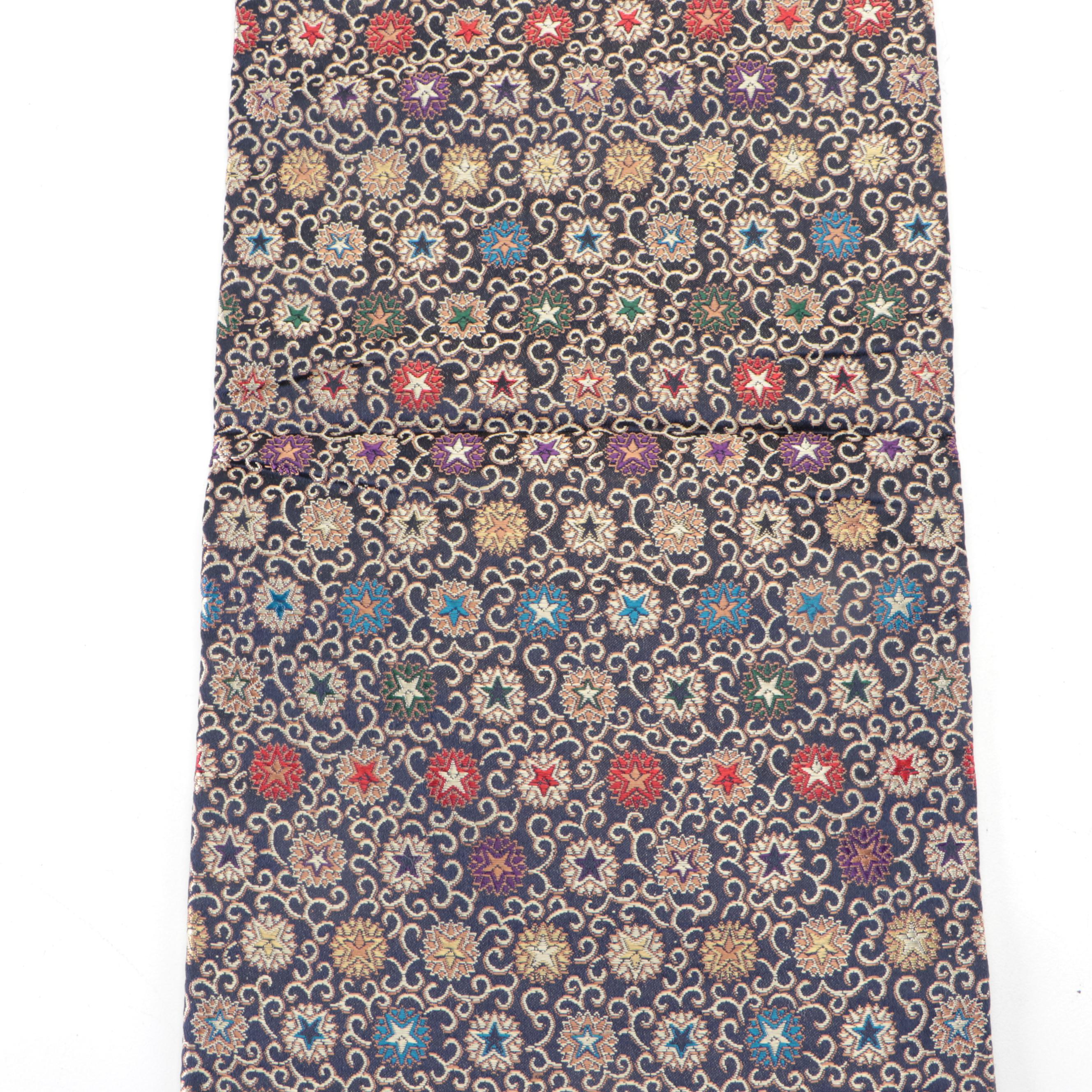 Seigaiha and Hana Hanhaba Obi with Karakusa Tsuke Obi