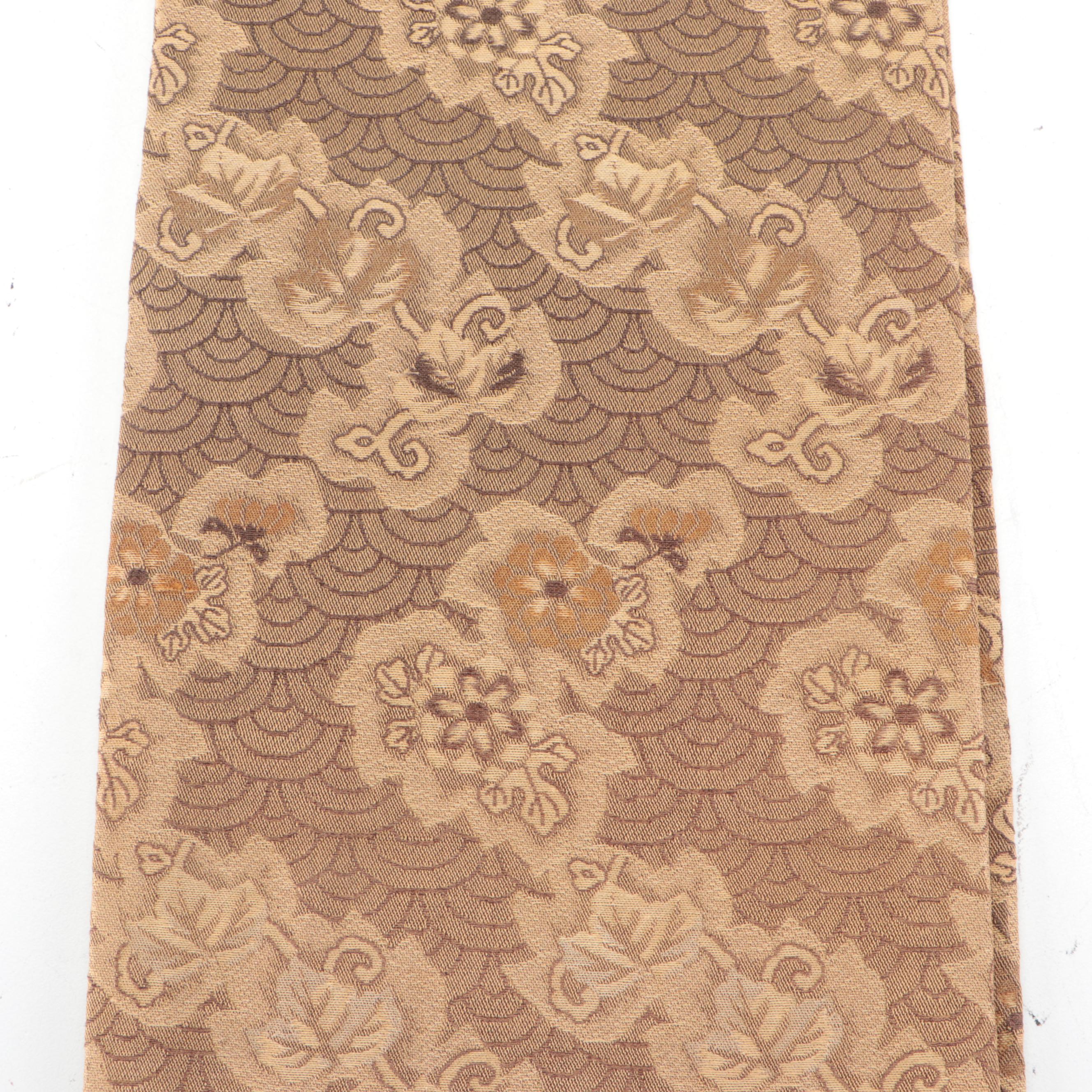 Seigaiha and Hana Hanhaba Obi with Karakusa Tsuke Obi