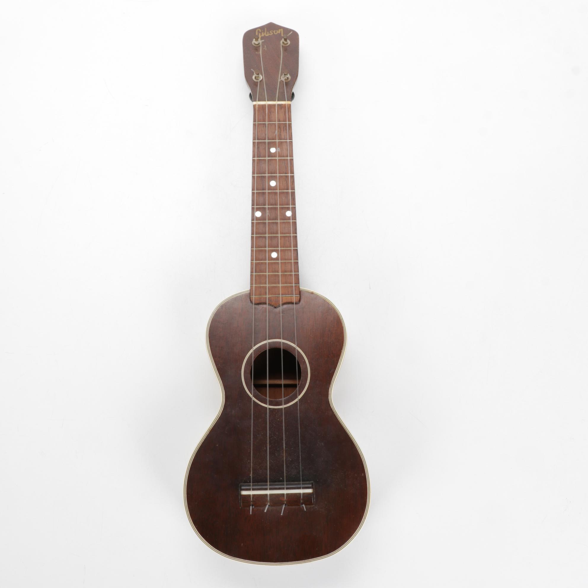 Gibson Dark Mahogany UB-2 Soprano Ukulele, Mid-20th Century