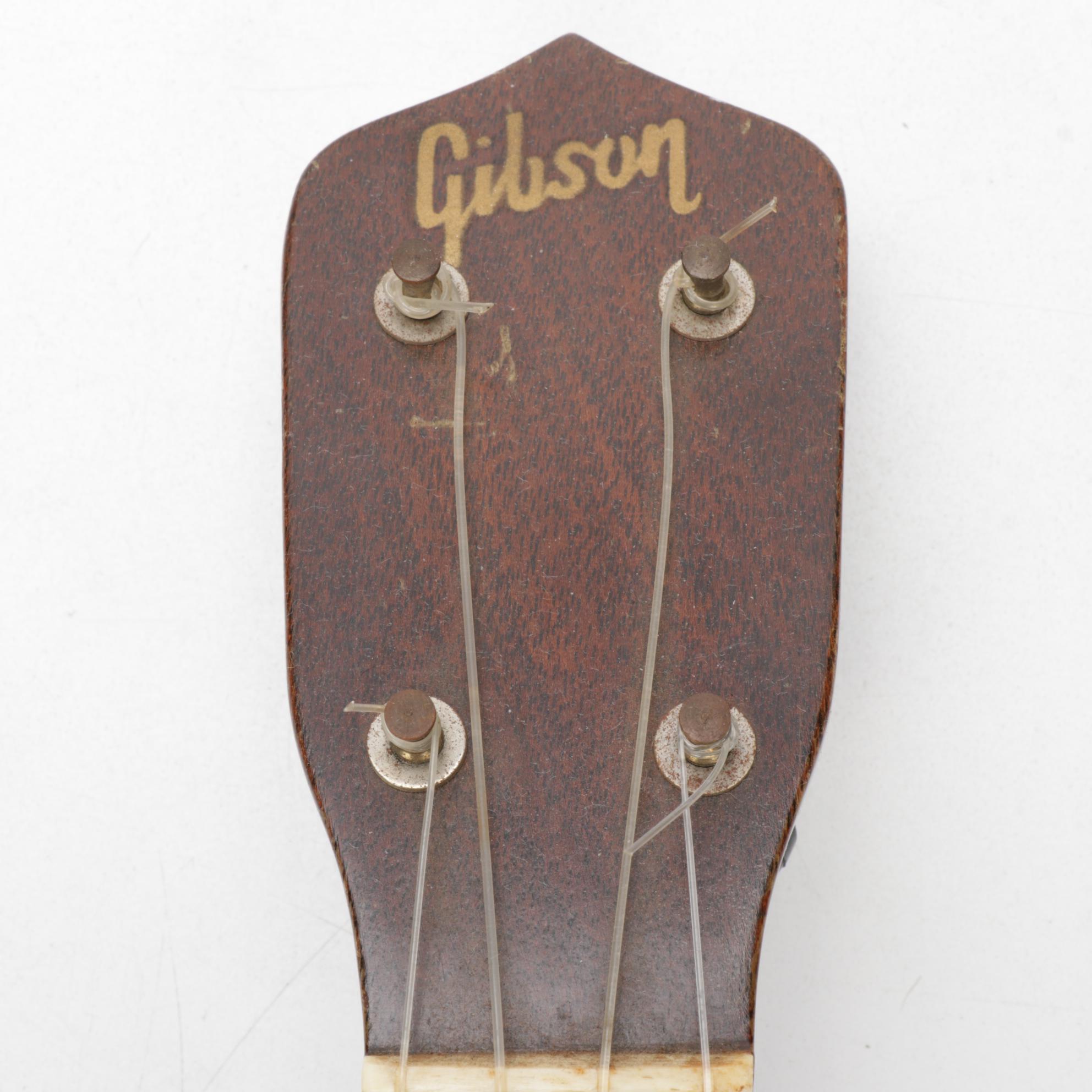 Gibson Dark Mahogany UB-2 Soprano Ukulele, Mid-20th Century