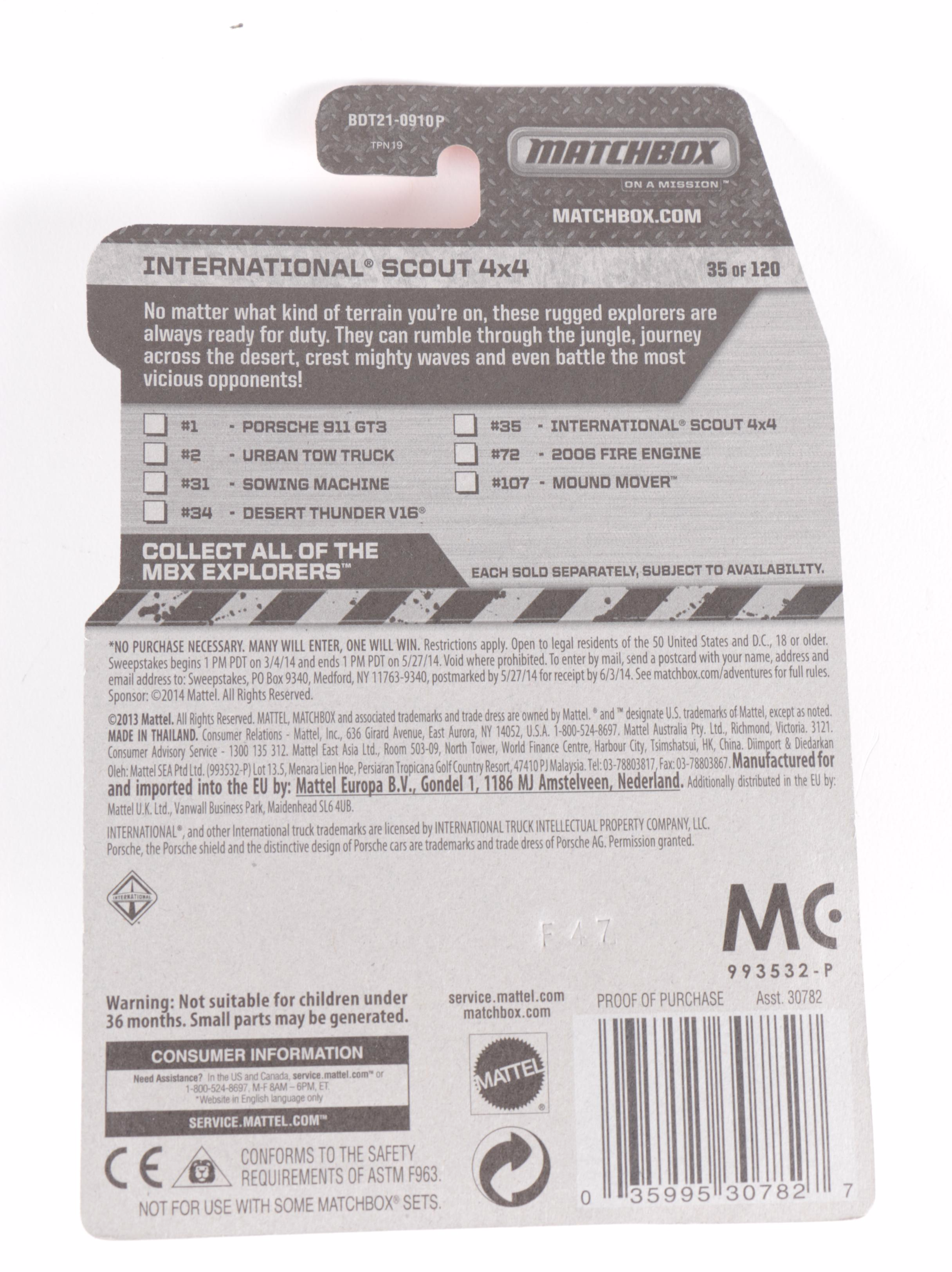 Mattel Matchbox MBX Diecast Model Cars, Sky Busters Planes