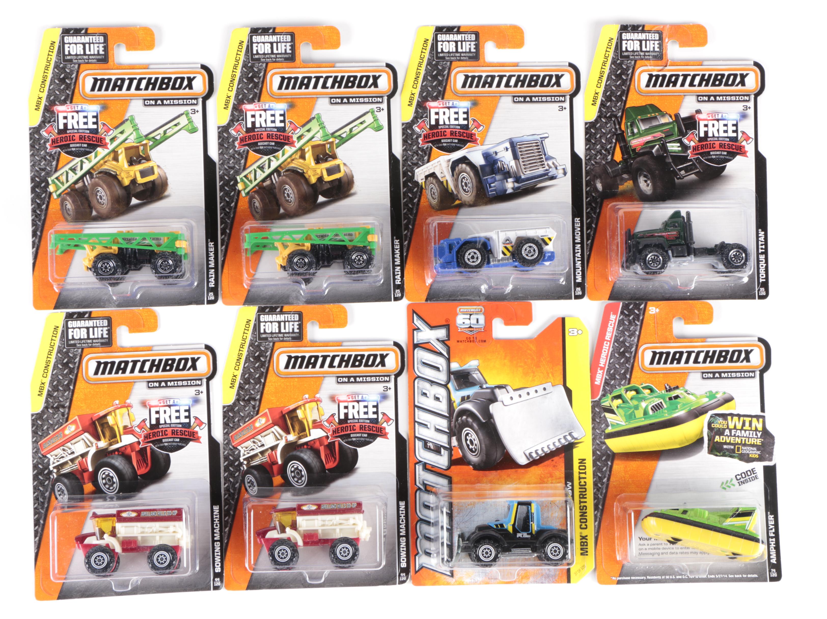 Mattel Matchbox MBX Diecast Model Cars, Sky Busters Planes