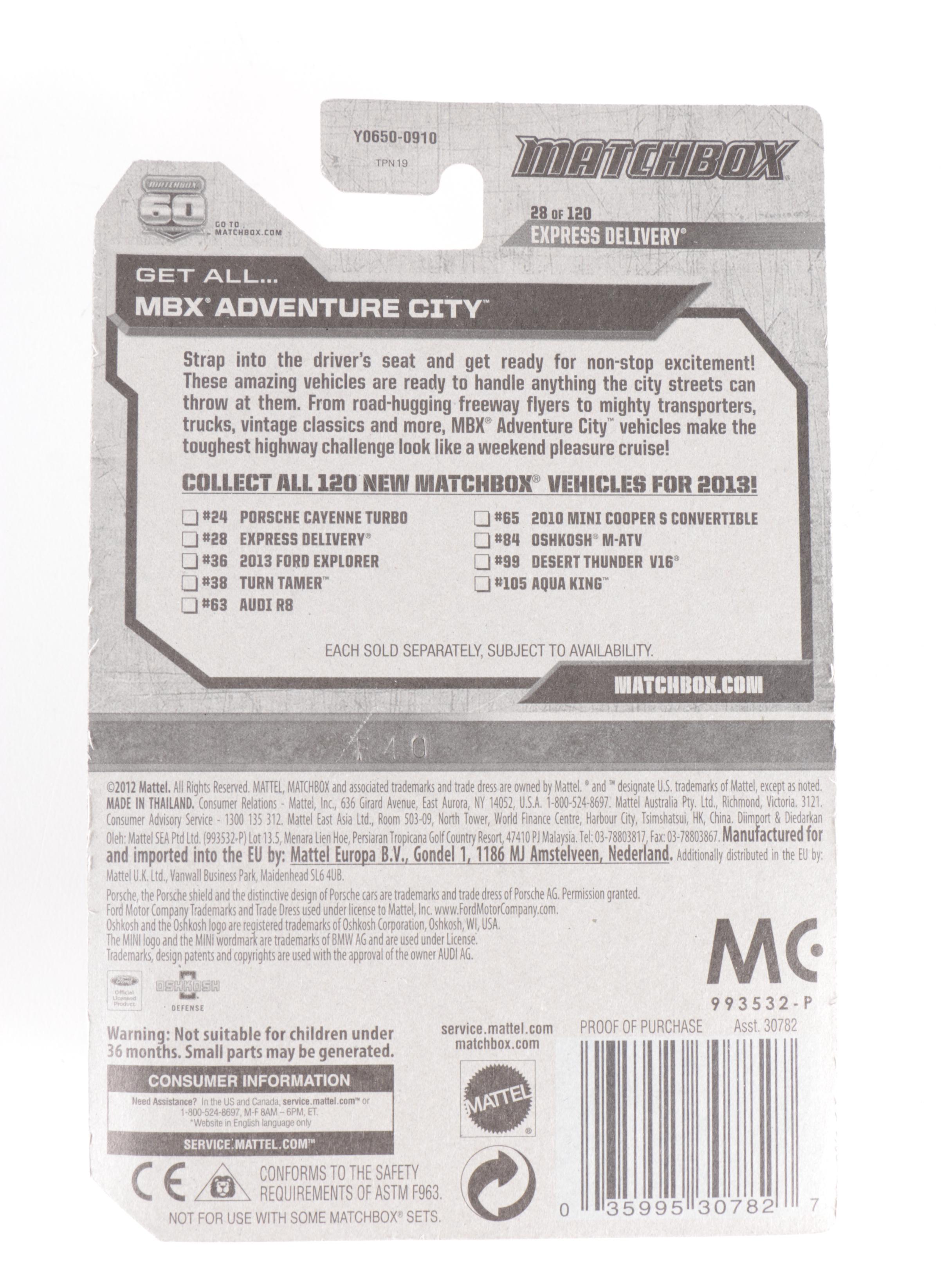 Mattel Matchbox MBX Diecast Model Cars, Sky Busters Planes