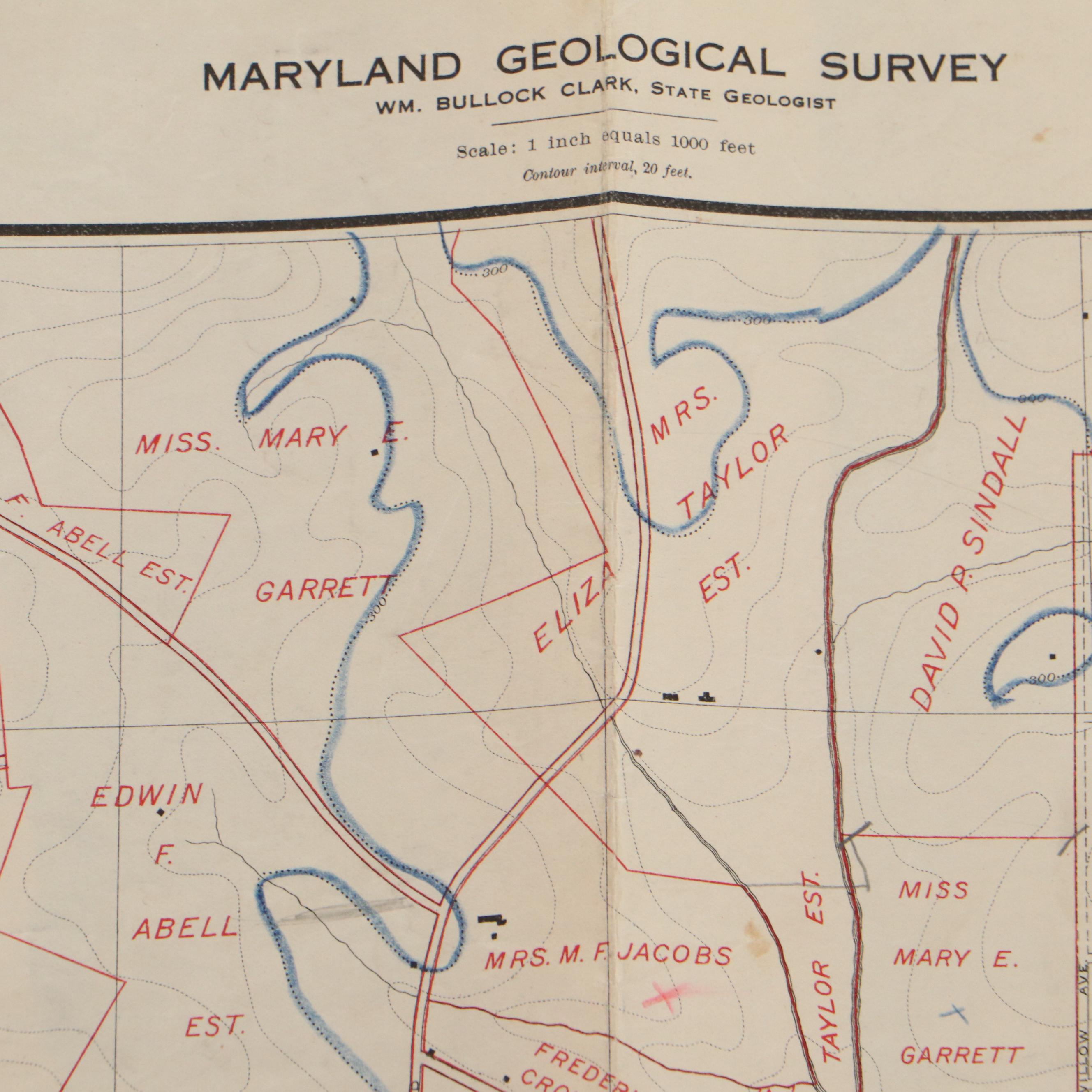 William Bullock Clark Wood Engraving Geological Maps of Maryland
