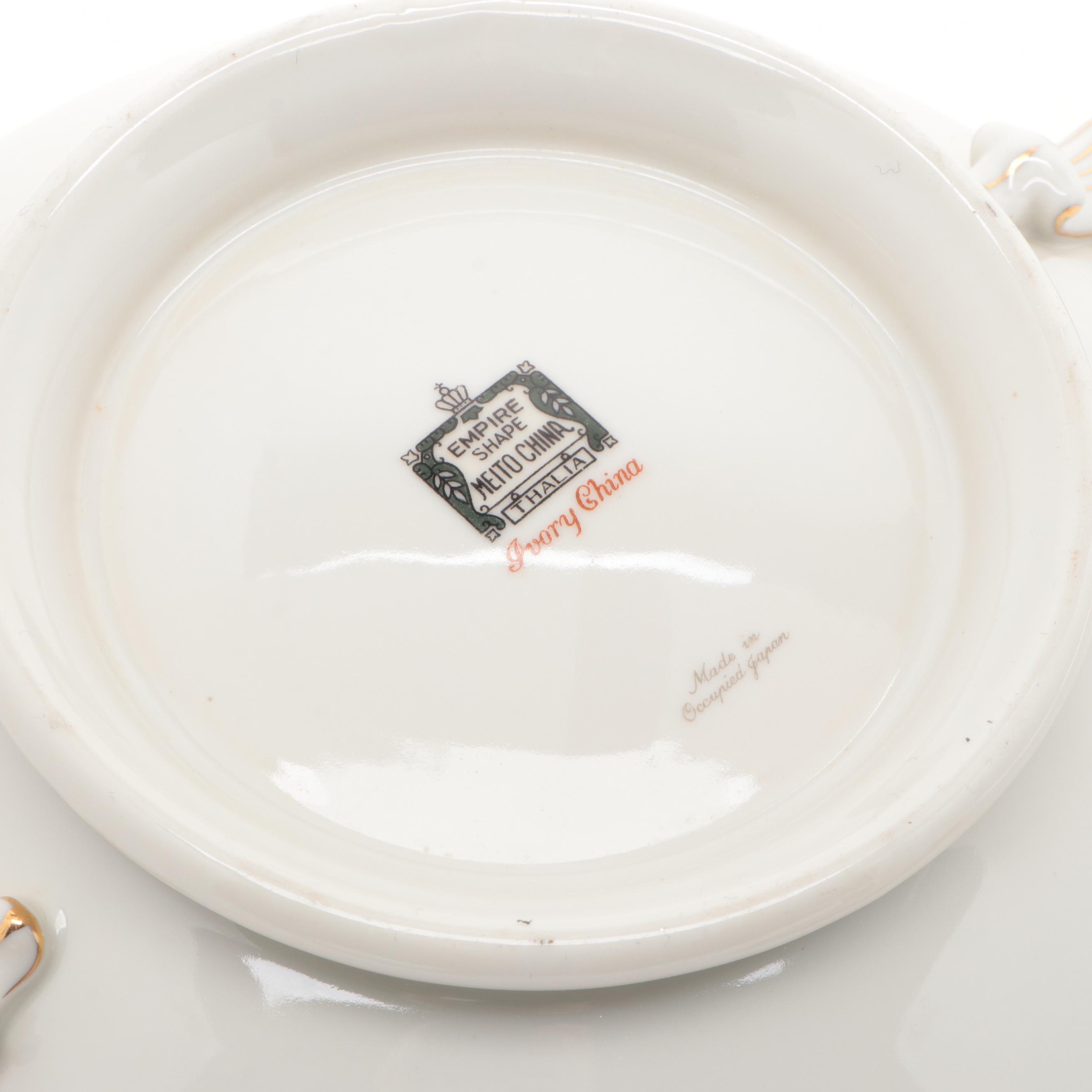 Haviland Porcelain Bowl with Saucer and Other Serveware