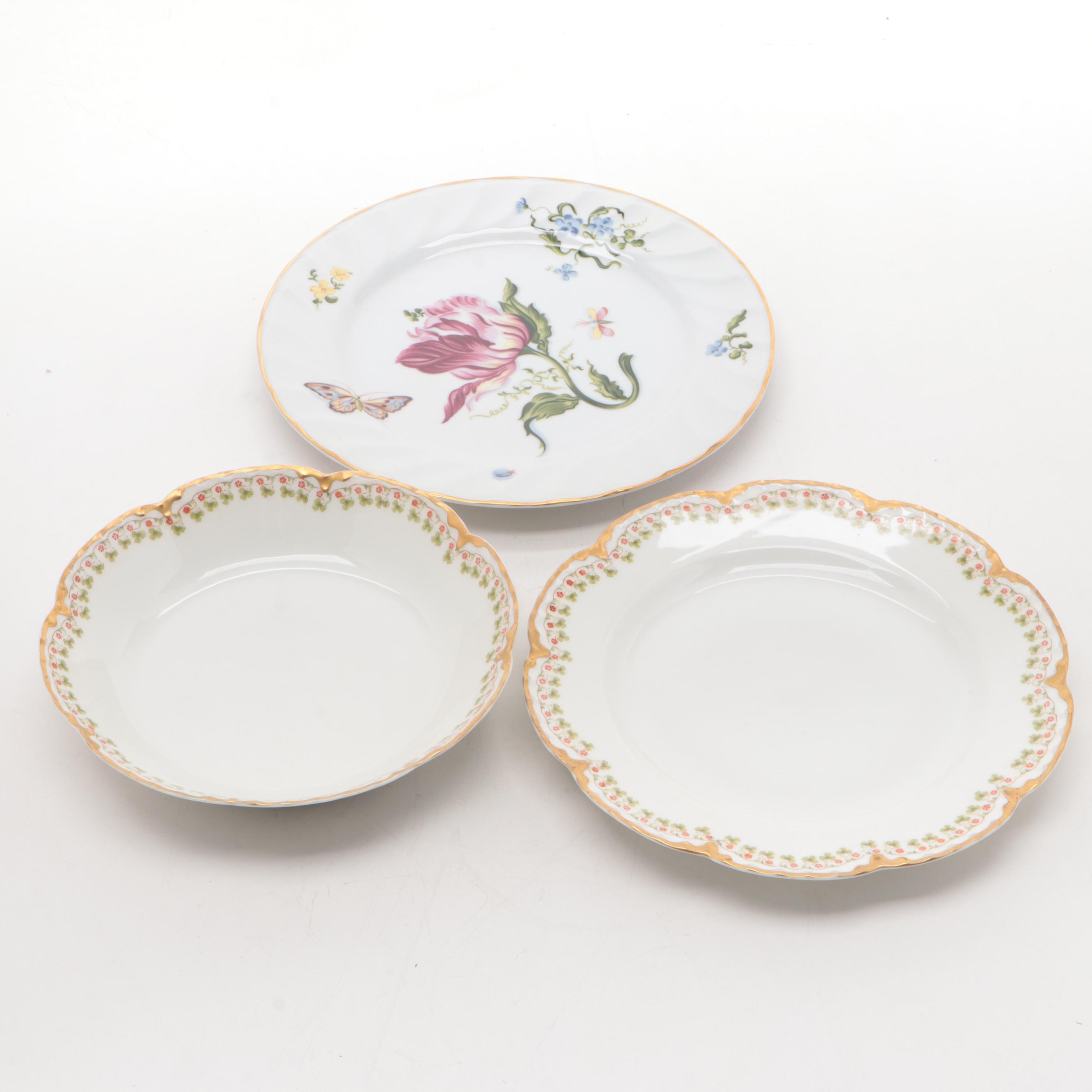 Haviland Porcelain Bowl with Saucer and Other Serveware