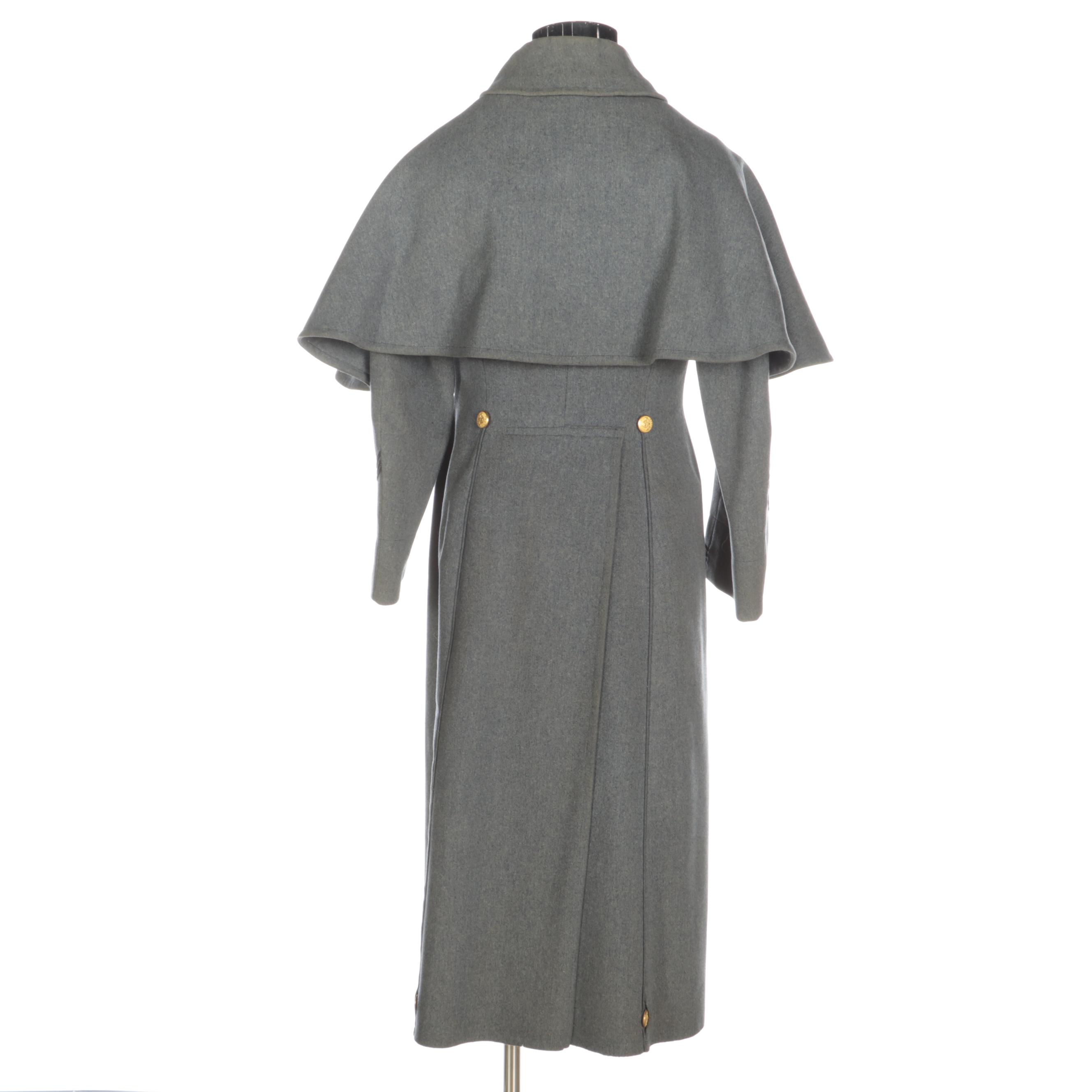 West Point Military Academy Cadet Blue Wool Double-Breasted Overcoat