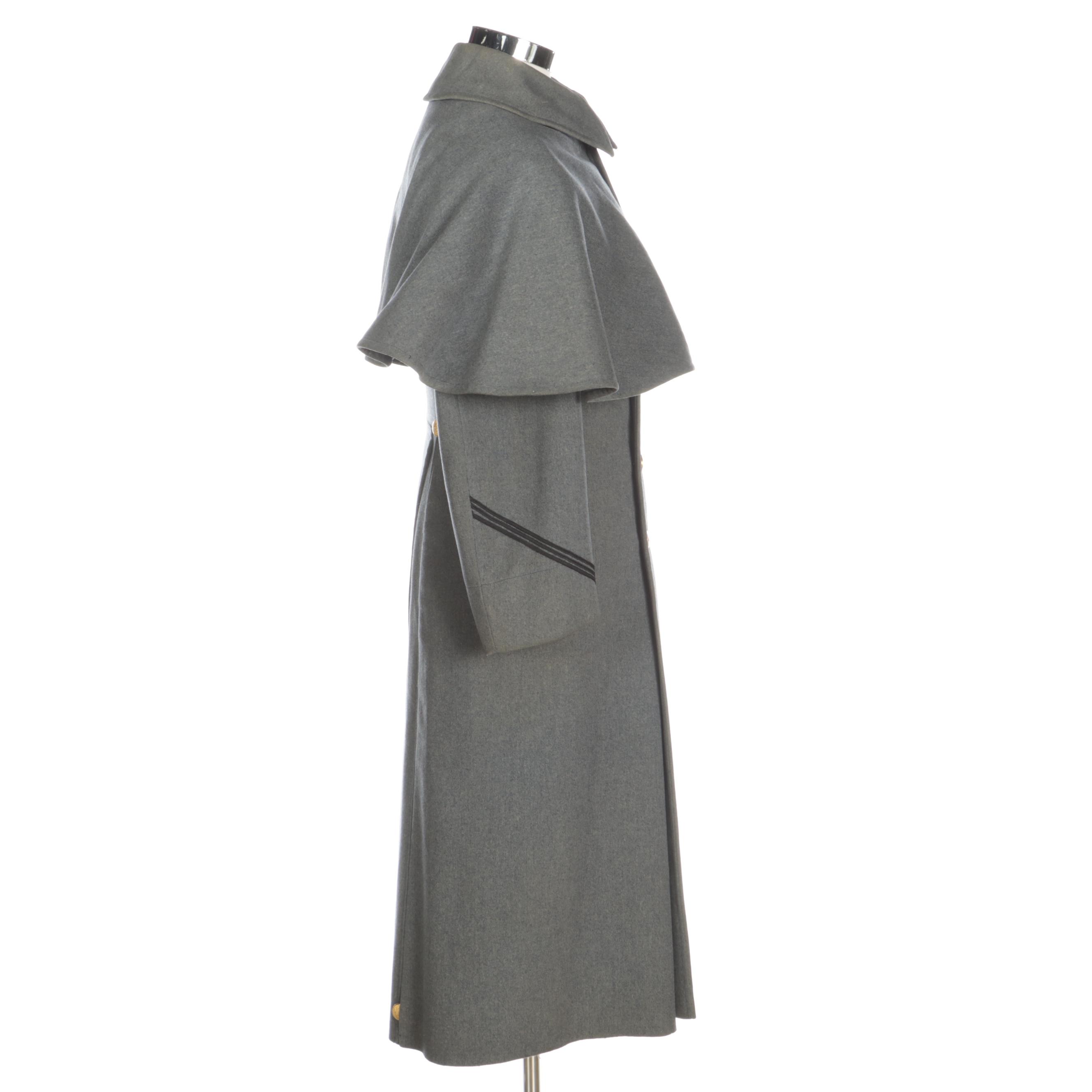 West Point Military Academy Cadet Blue Wool Double-Breasted Overcoat