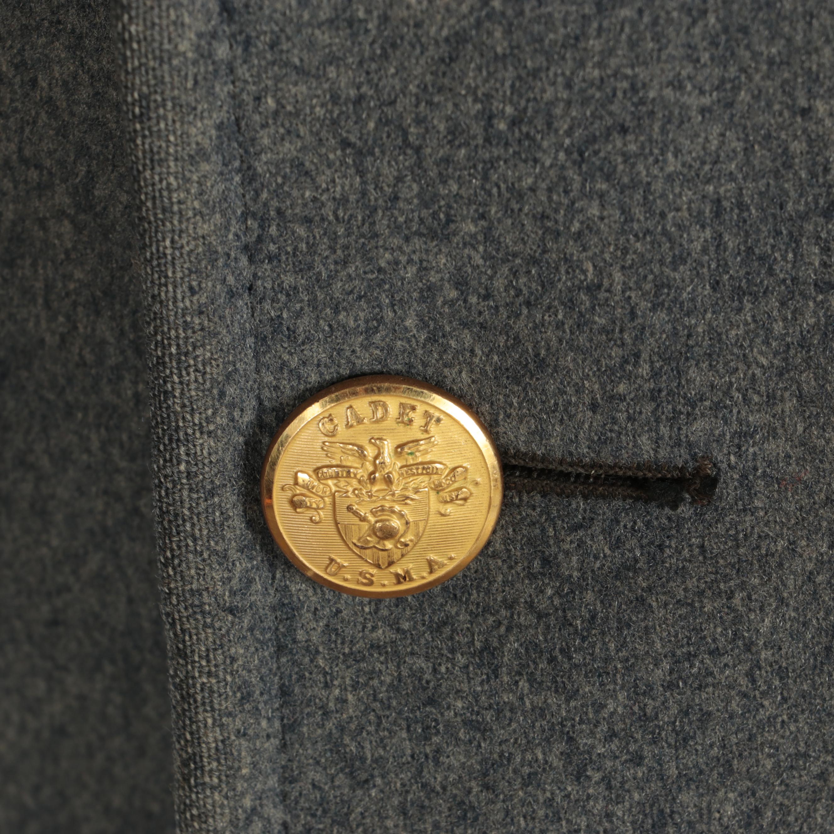 West Point Military Academy Cadet Blue Wool Double-Breasted Overcoat