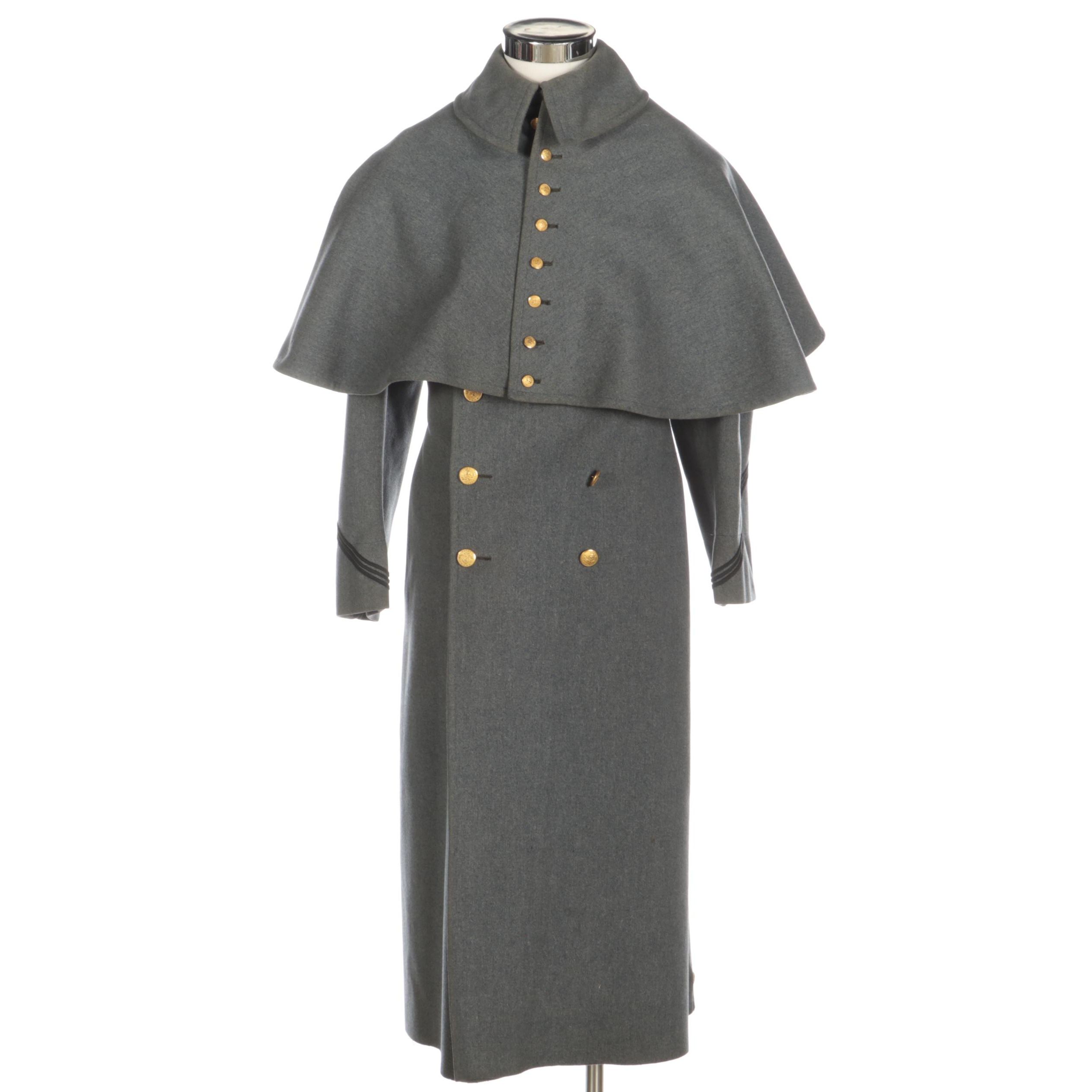West Point Military Academy Cadet Blue Wool Double-Breasted Overcoat