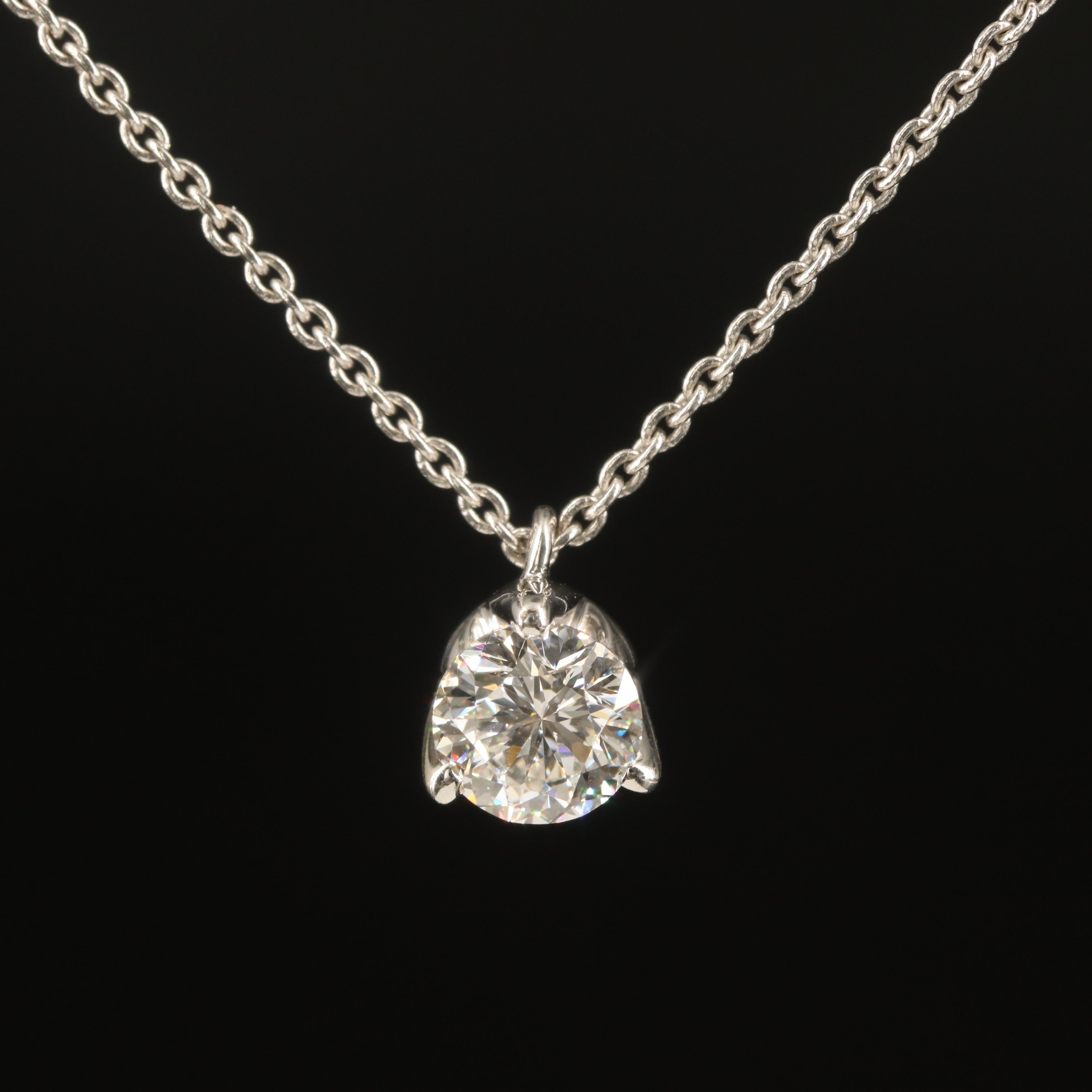 Roberto Coin "Cento" 18K Diamond Solitaire Necklace
