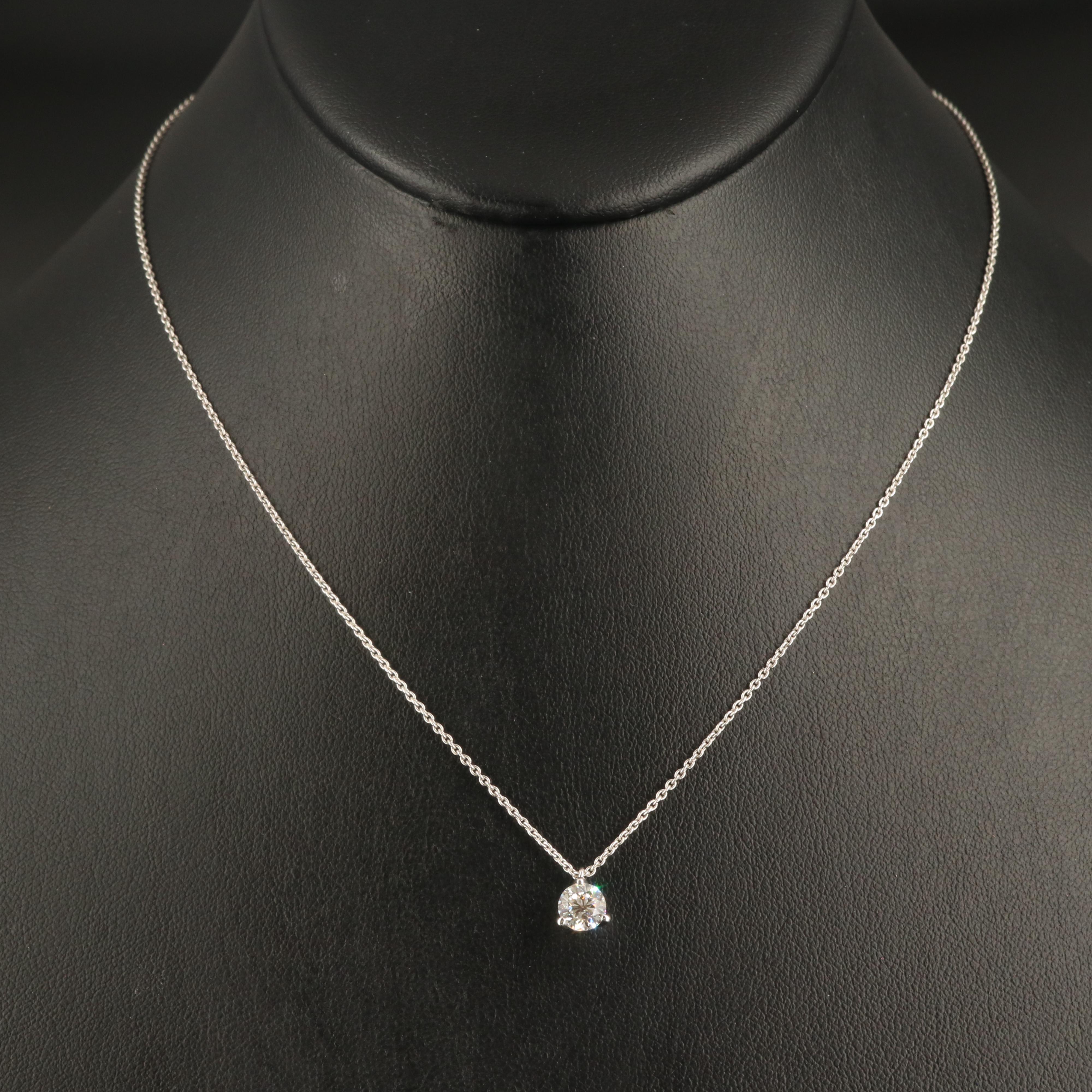Roberto Coin "Cento" 18K Diamond Solitaire Necklace