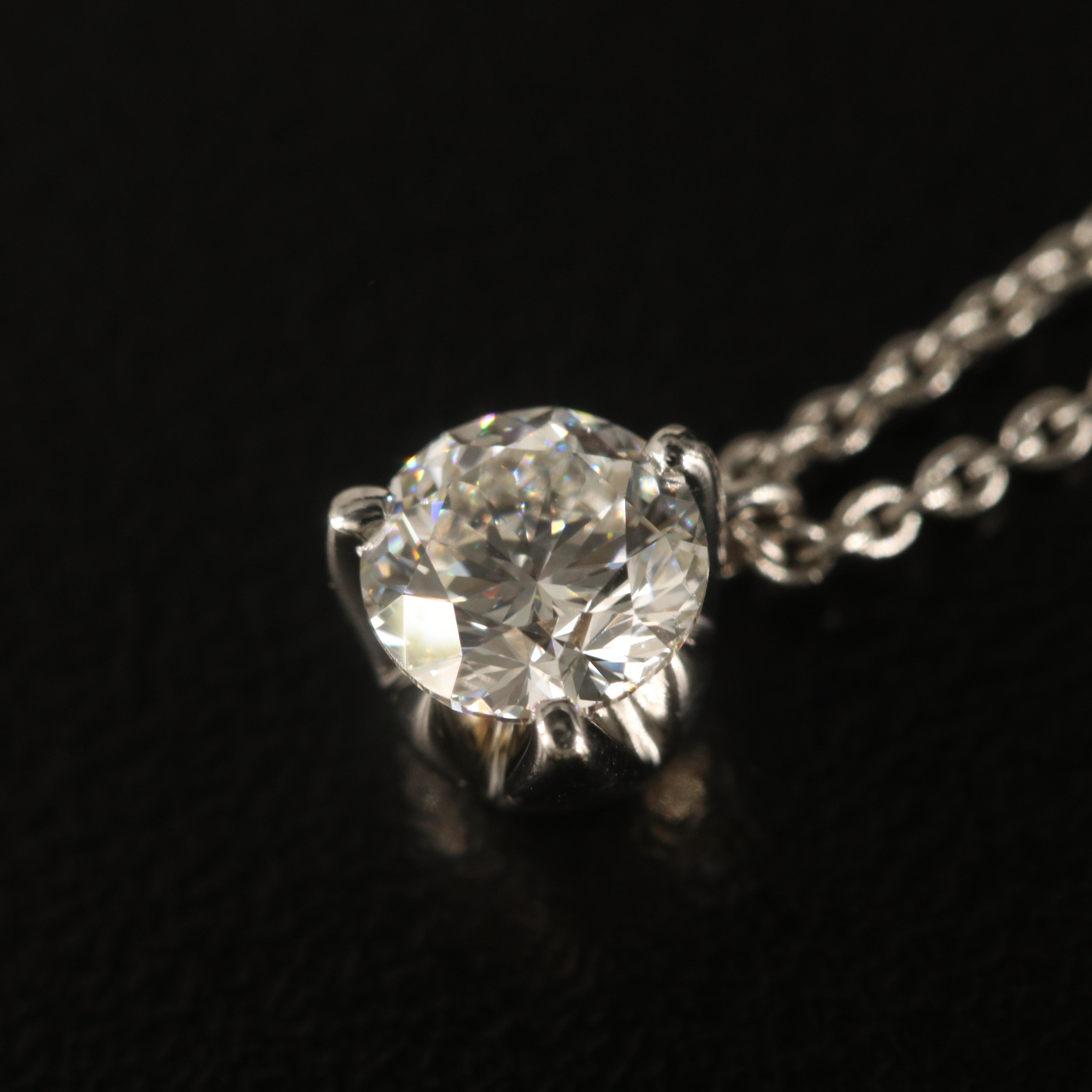 Roberto Coin "Cento" 18K Diamond Solitaire Necklace