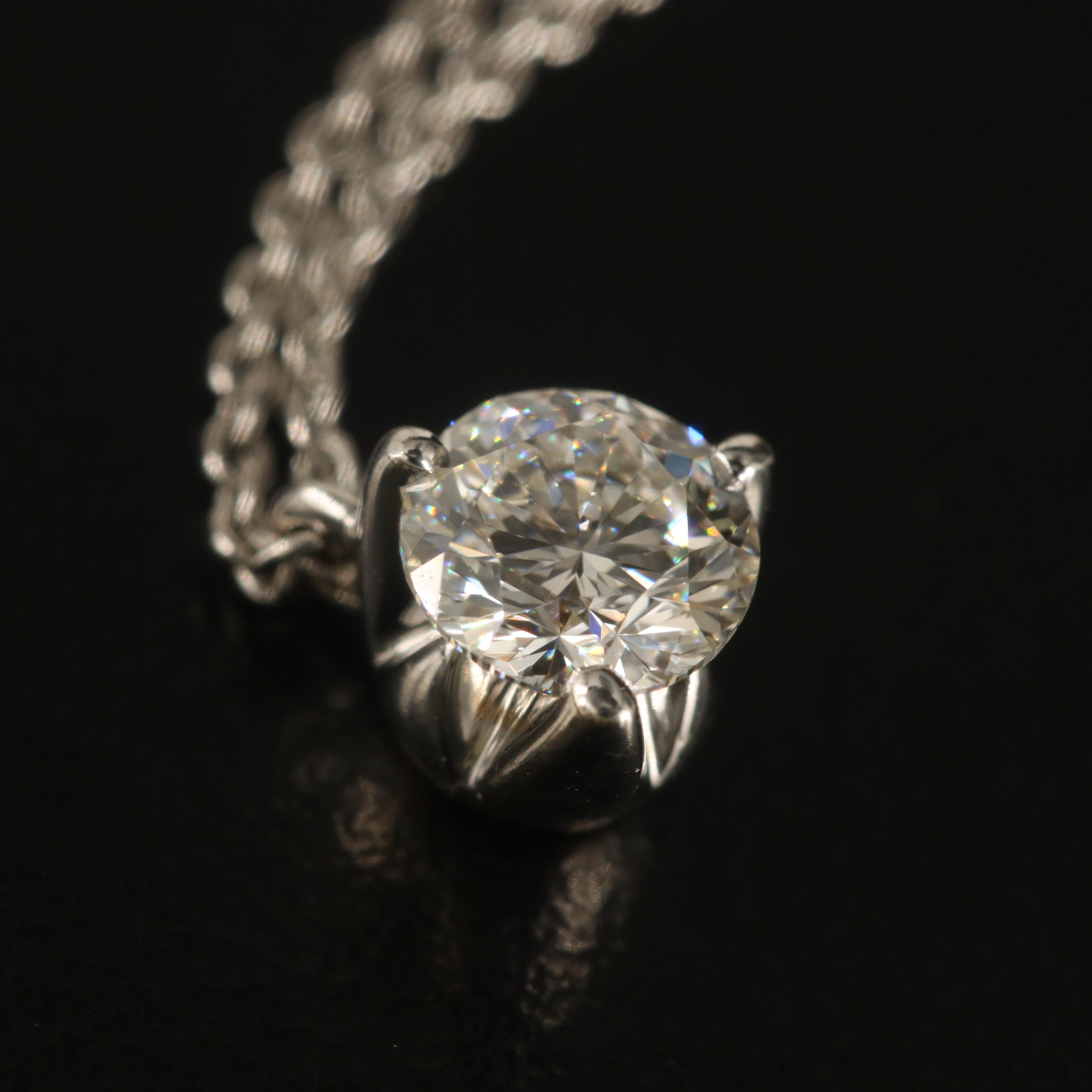 Roberto Coin "Cento" 18K Diamond Solitaire Necklace