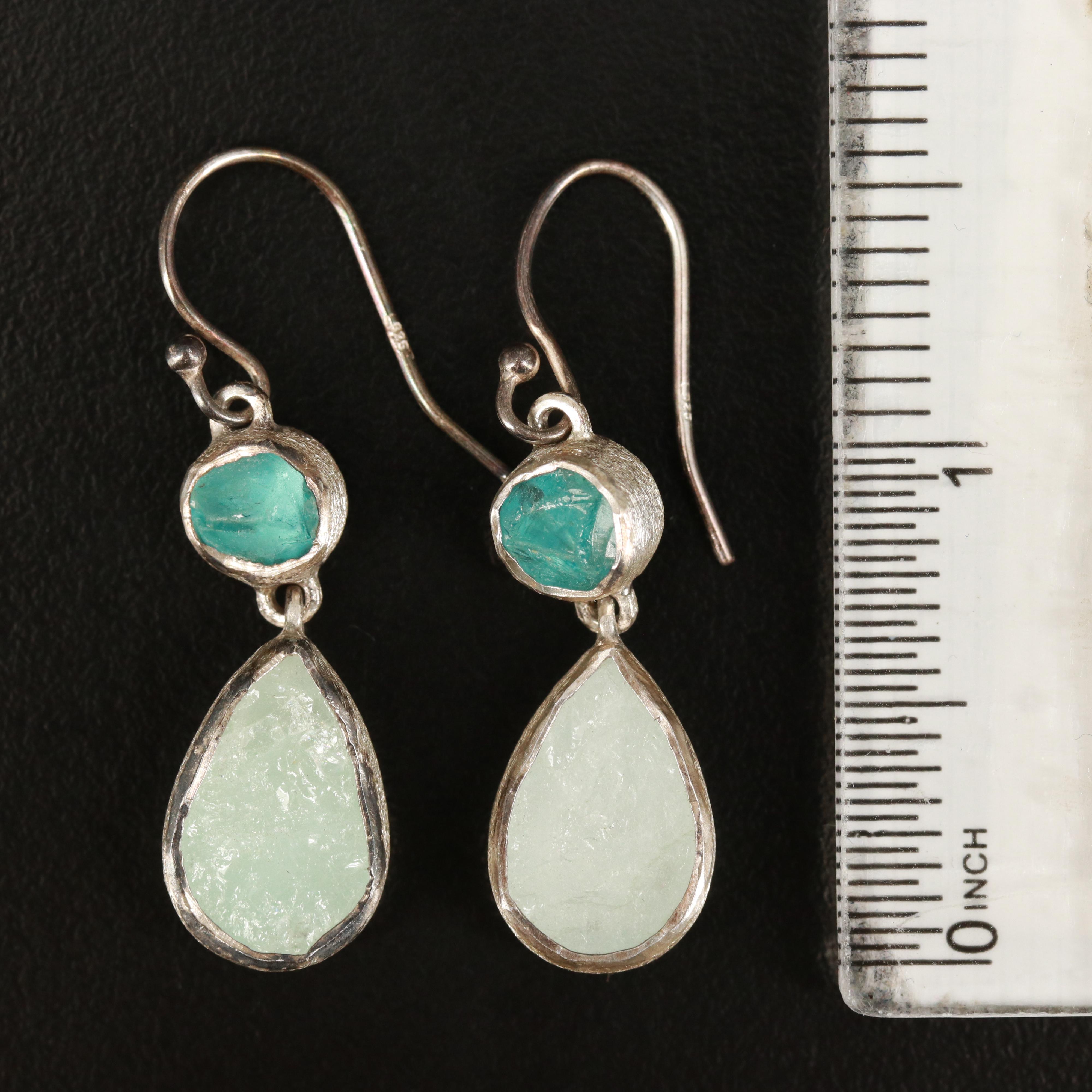 Sterling Drop Earring Selection with Druzy Bracelet