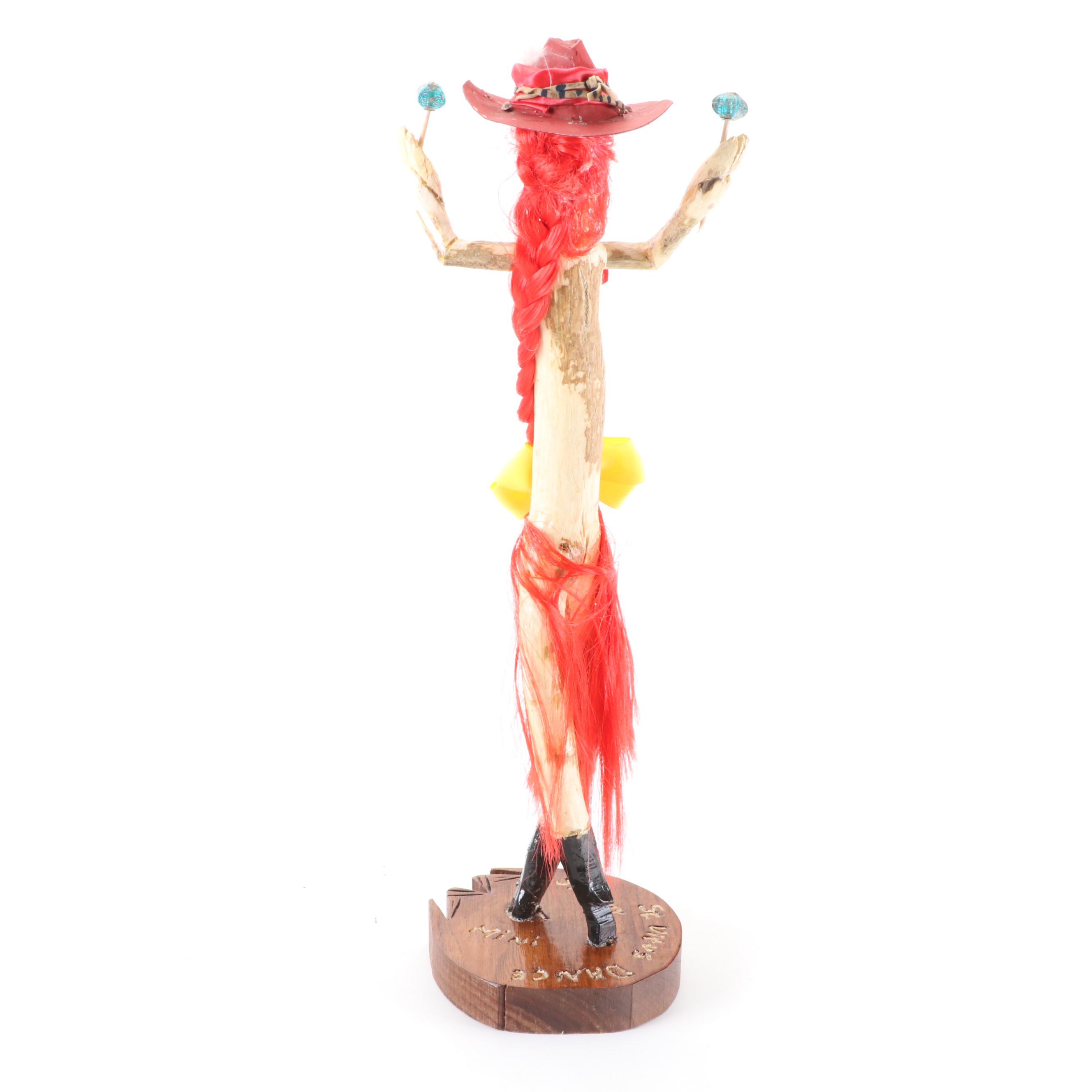 William "Bill" Woodrum Folk Mixed Media Sculpture "Skinny Mini St. Vitus Dance"