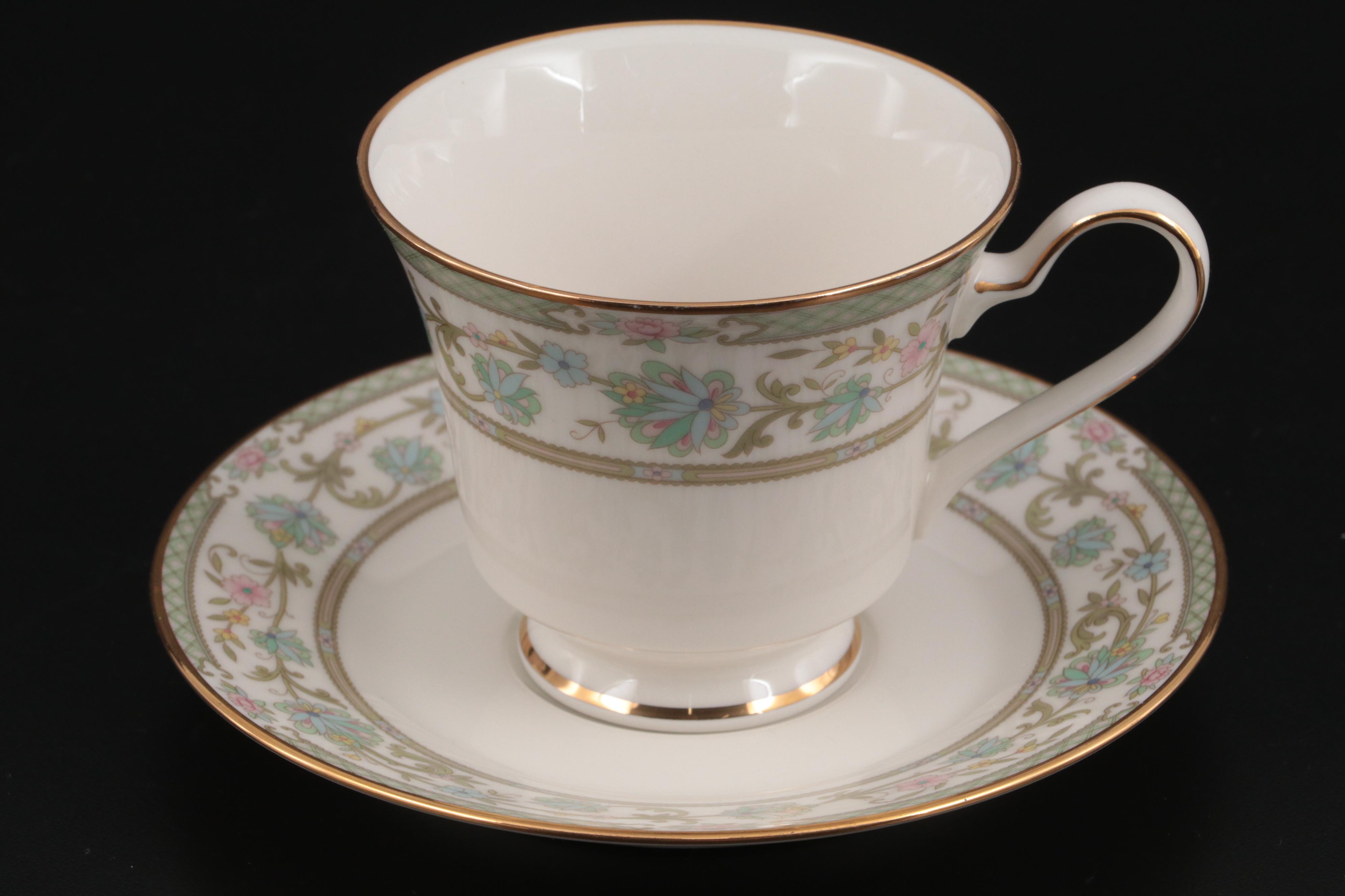 Noritake "Miyoshi" Porcelain Dinnerware and Serveware, Late 20th Century