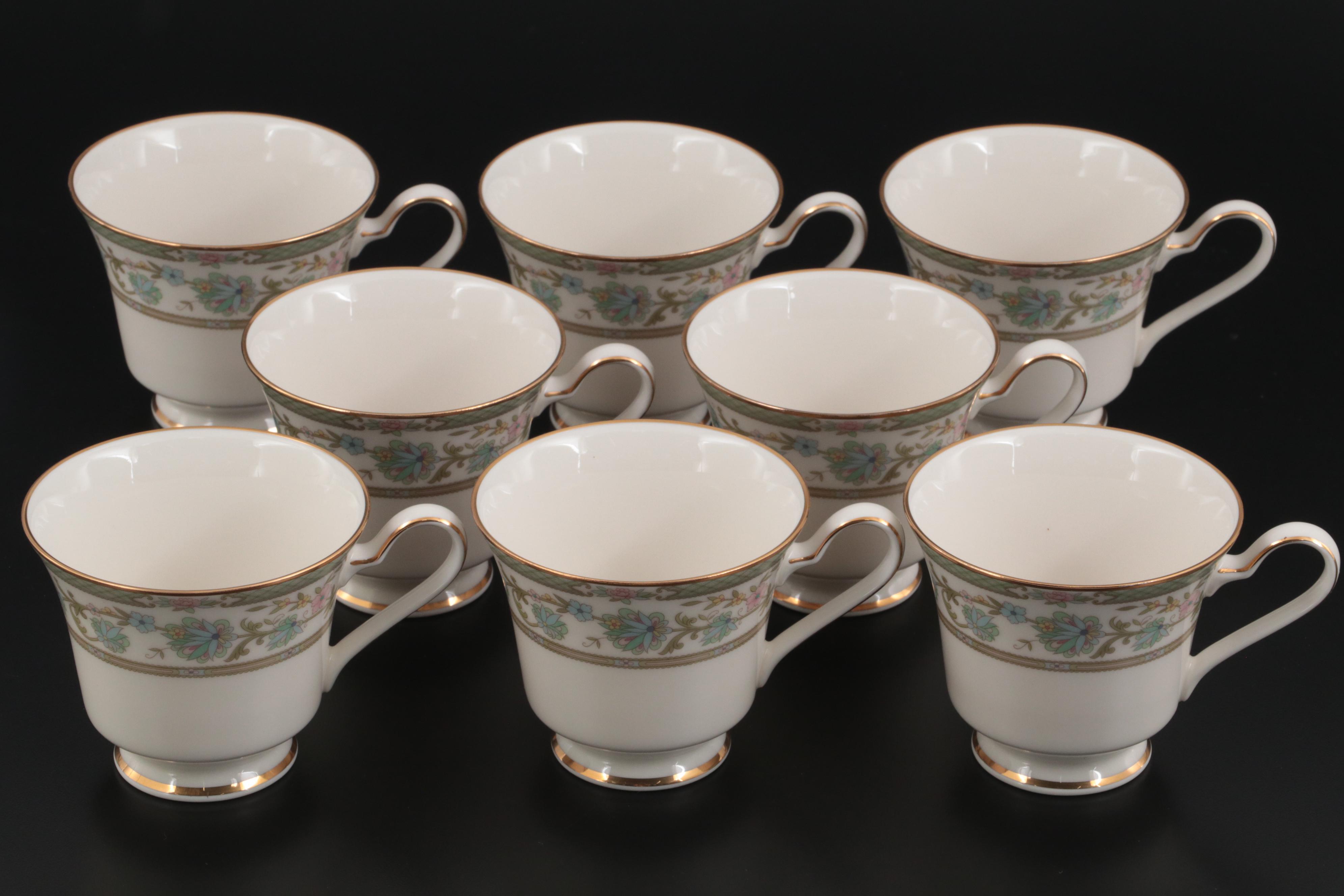 Noritake "Miyoshi" Porcelain Dinnerware and Serveware, Late 20th Century