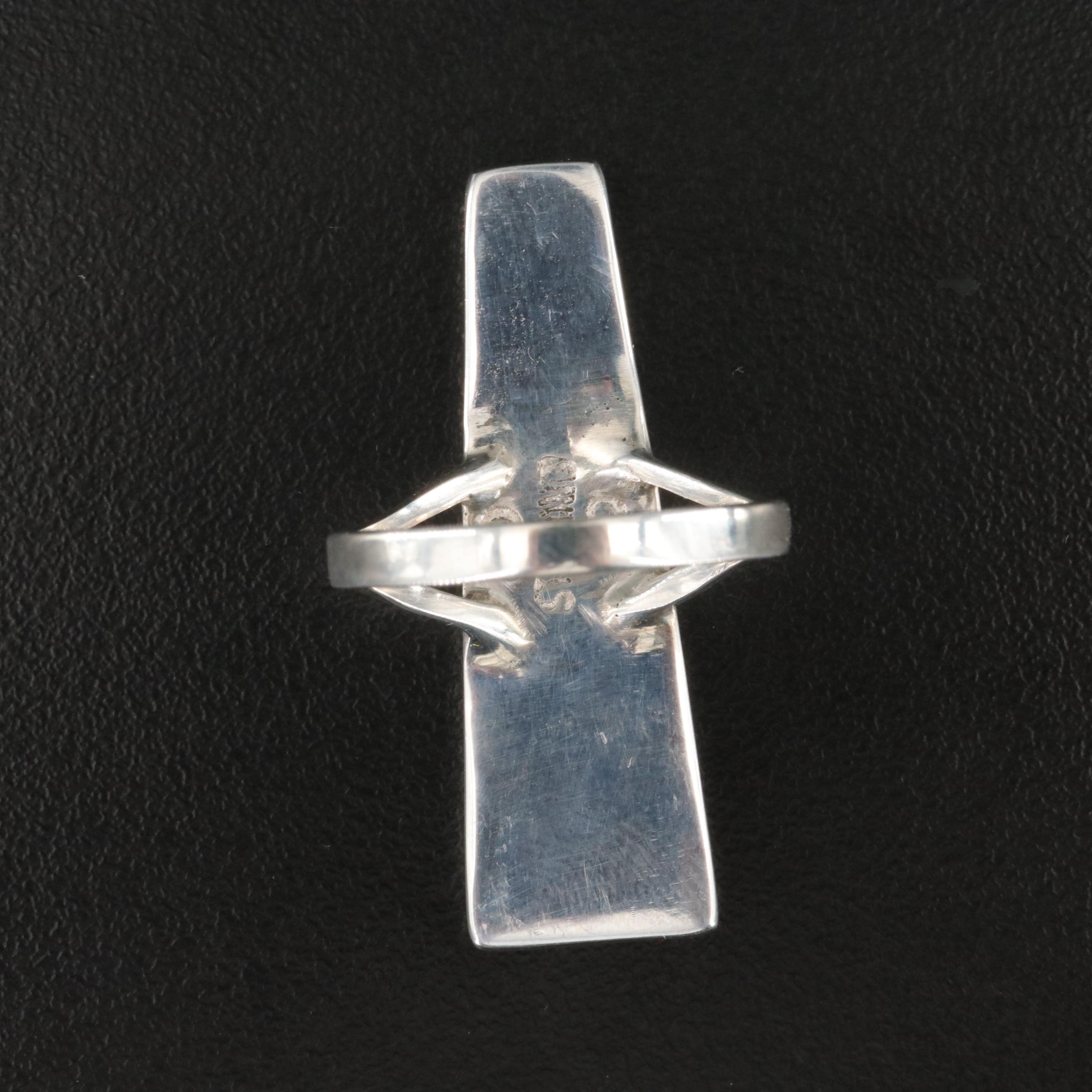 Stella Smiley Navajo Diné Sterling Night Sky Inlay Ring