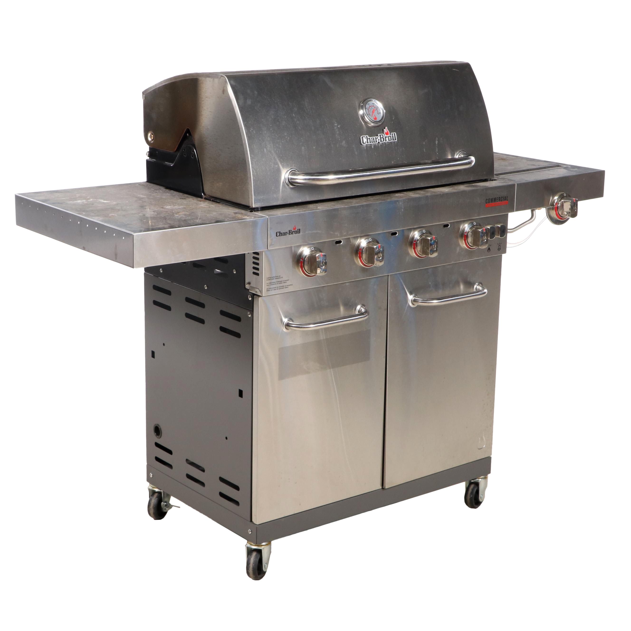 Char-Broil "Commercial Series" Stainless Steel Four-Burner Propane and Gas Grill