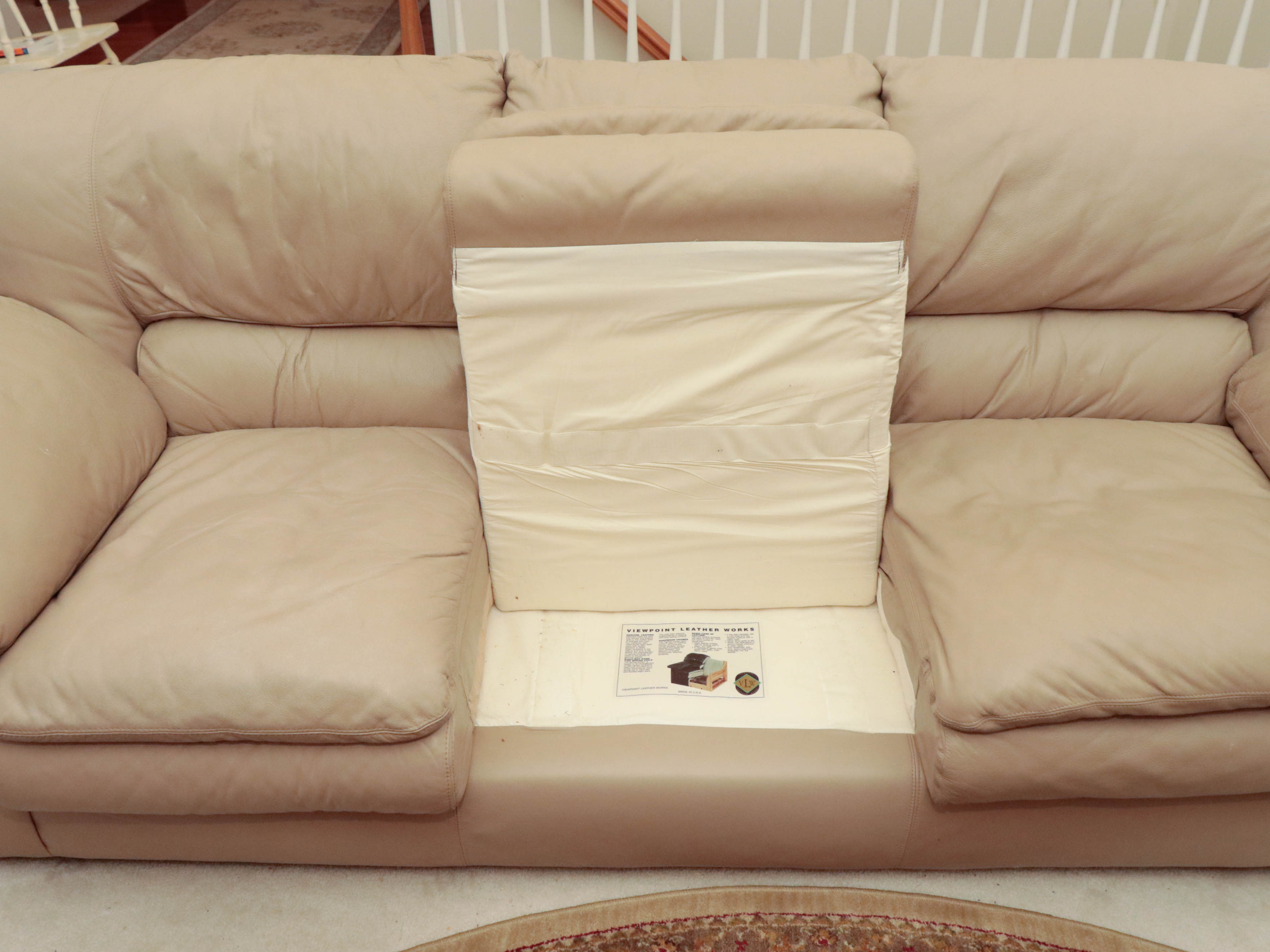 Viewpoint Leather Works Leather Sofa, Late 20th Century