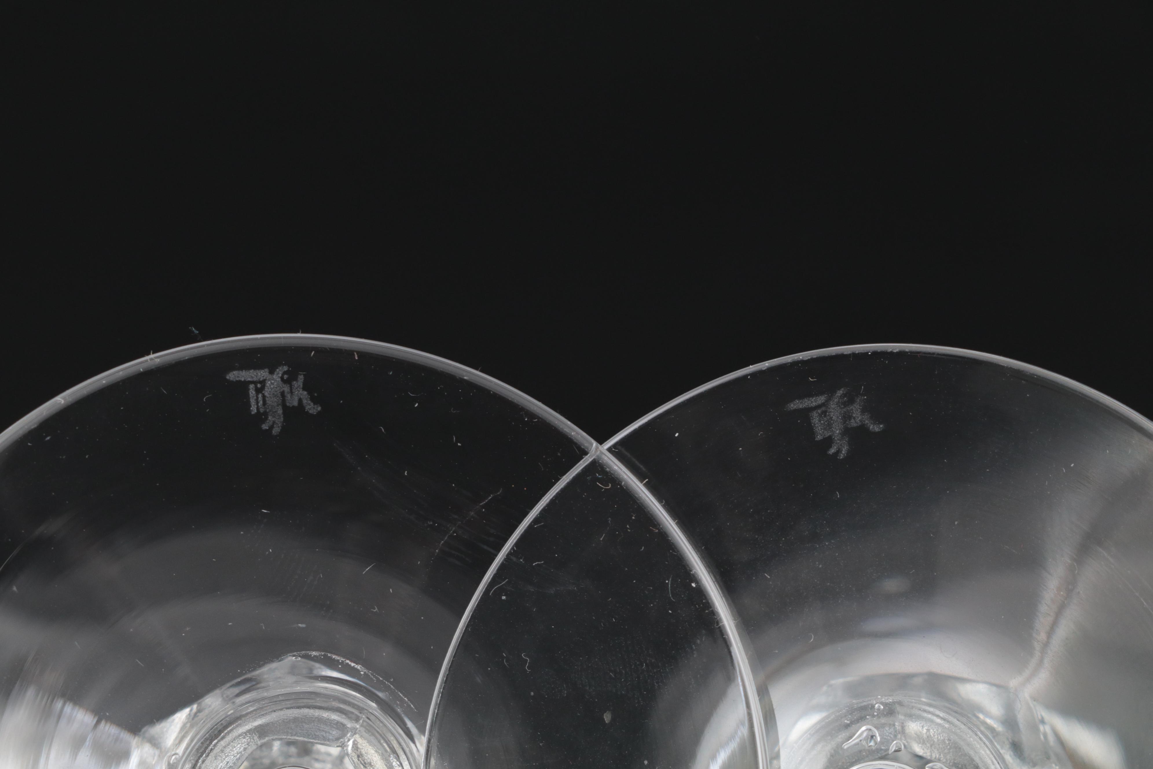 Tiffin-Franciscan "Westchester" Gold Embossed Wine Glasses, 20th Century